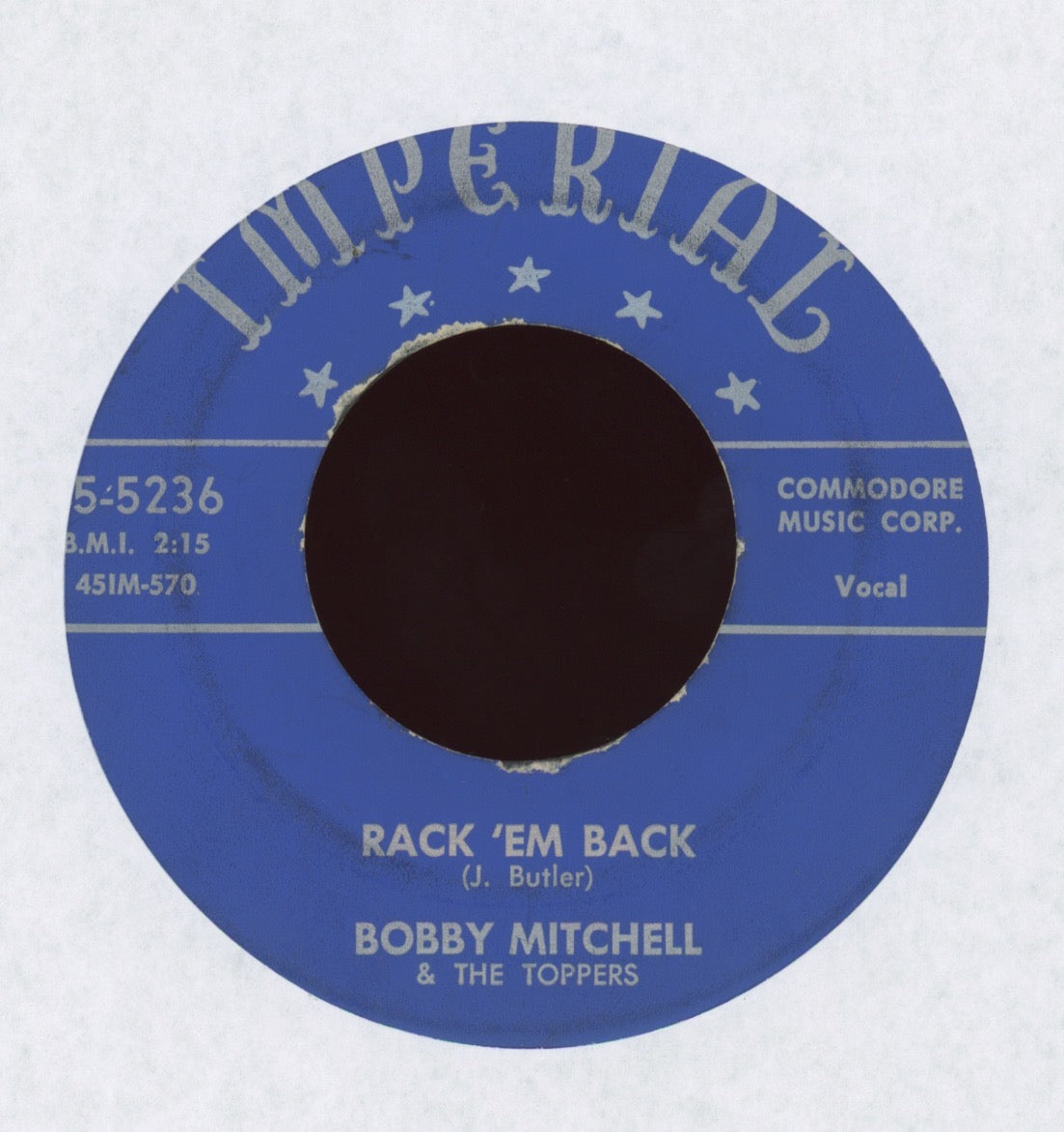 Bobby Mitchell - Rack 'Em Back on Imperial R&B 45