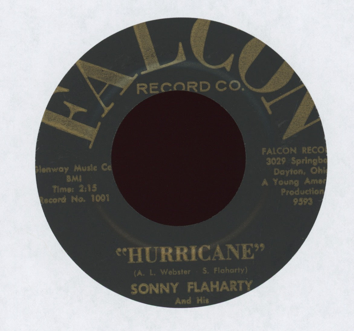 Sonny Flaharty And His Young Americans - Hurricane on Falcon R&B Popcorn 45