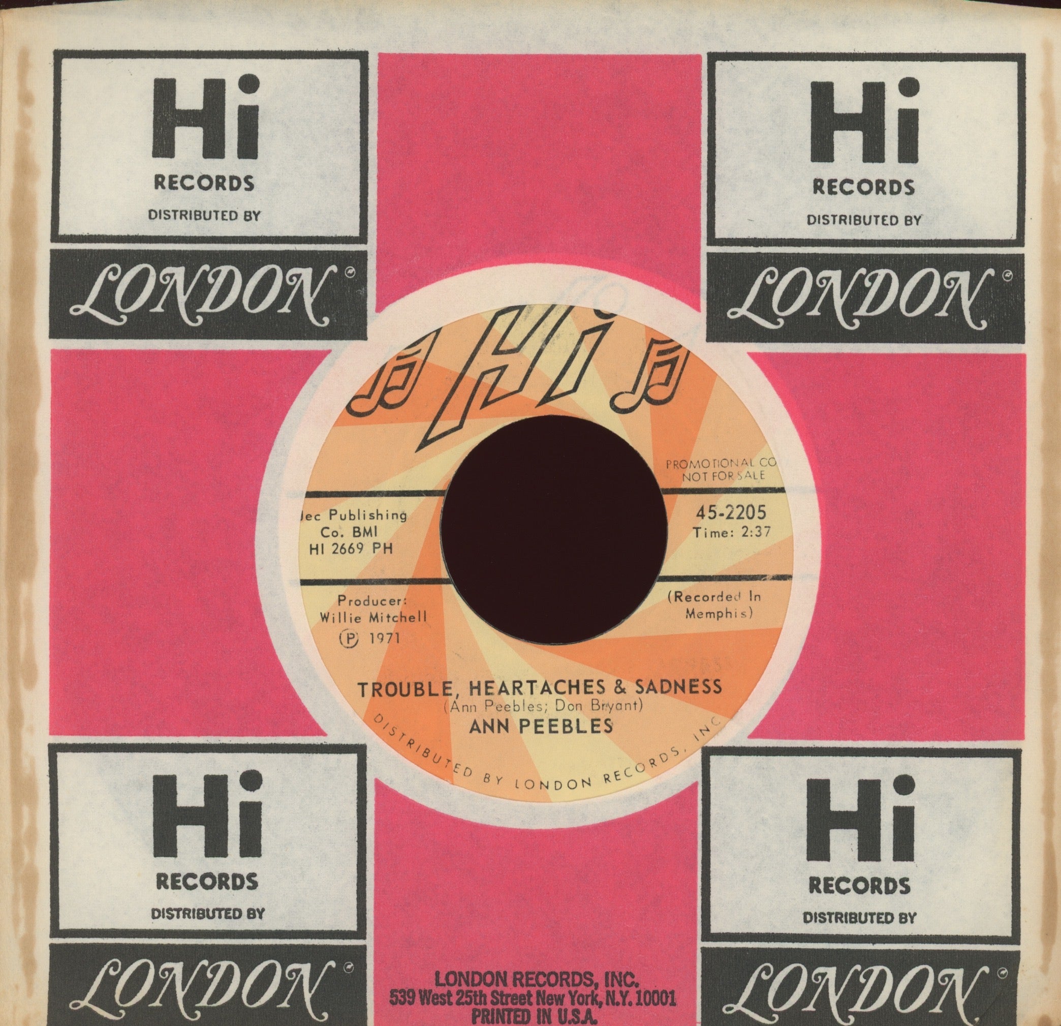 Ann Peebles - Breaking Up Somebody's Home on Hi Promo Funk 45