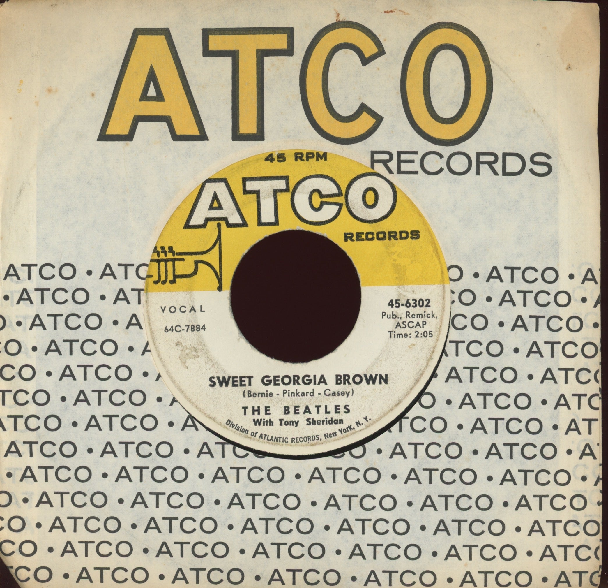 The Beatles With Tony Sheridan - Take Out Some Insurance On Me Baby on Atco 45