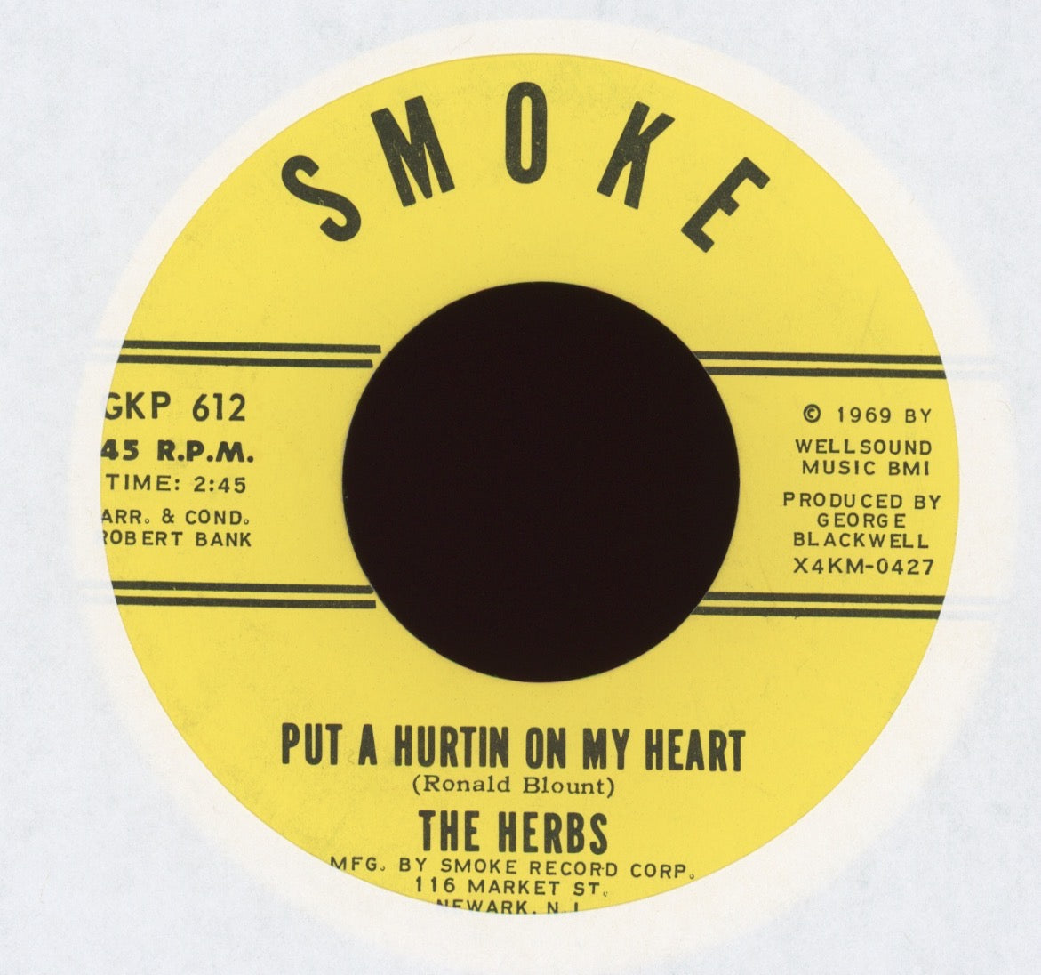 The Herbs - Put A Hurtin On My Heart on Smoke Northern Soul 45