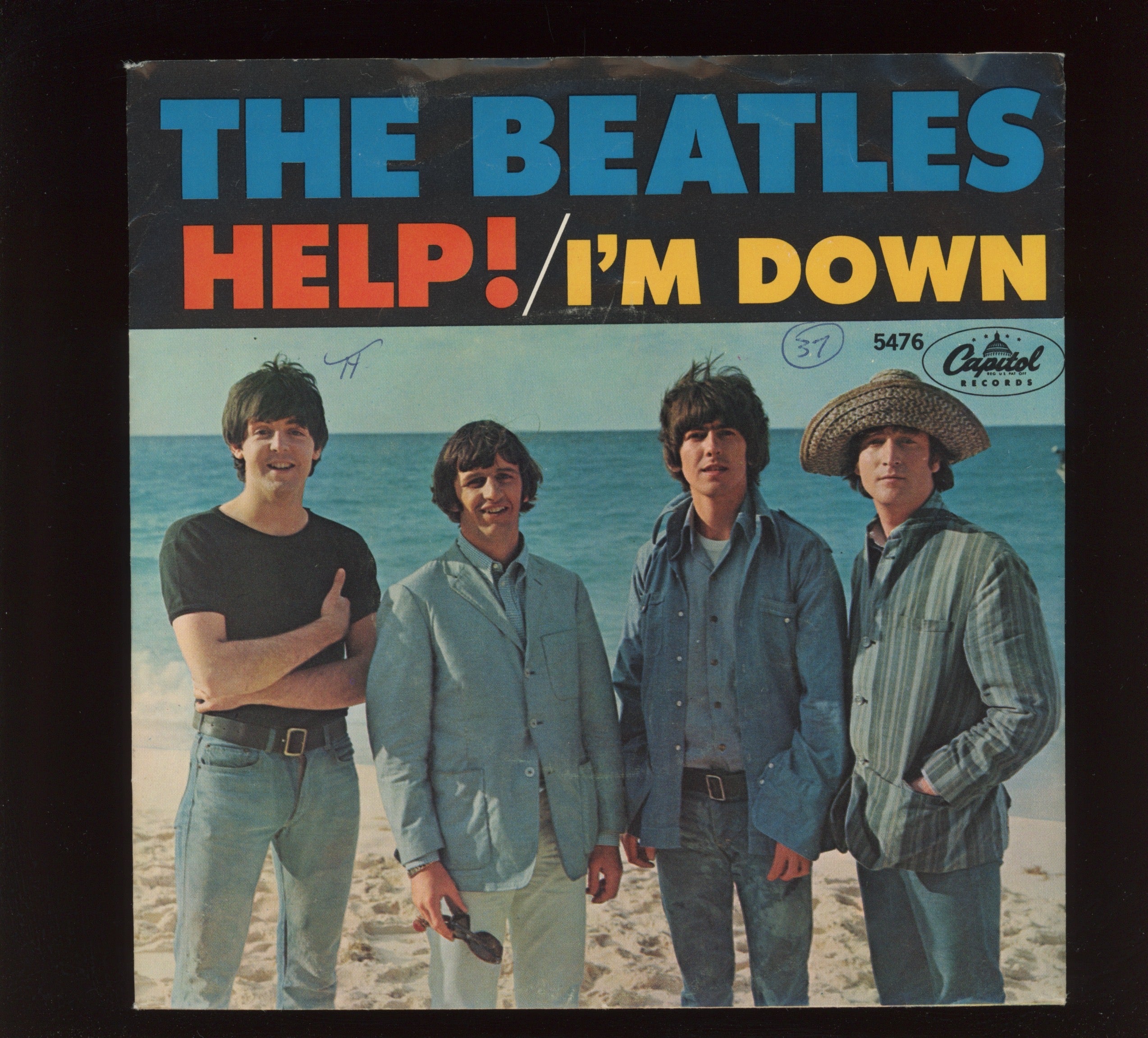 The Beatles - Help! / I’m Down on Capitol 45 With Picture Sleeve