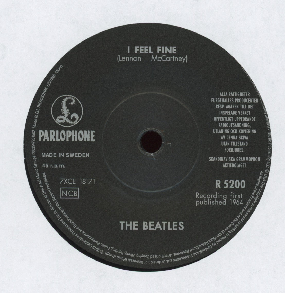 The Beatles - I Feel Fine / She's A Woman on Parlophone 7" Reissue With Picture Cover