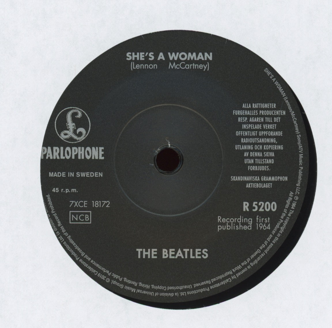 The Beatles - I Feel Fine / She's A Woman on Parlophone 7" Reissue With Picture Cover
