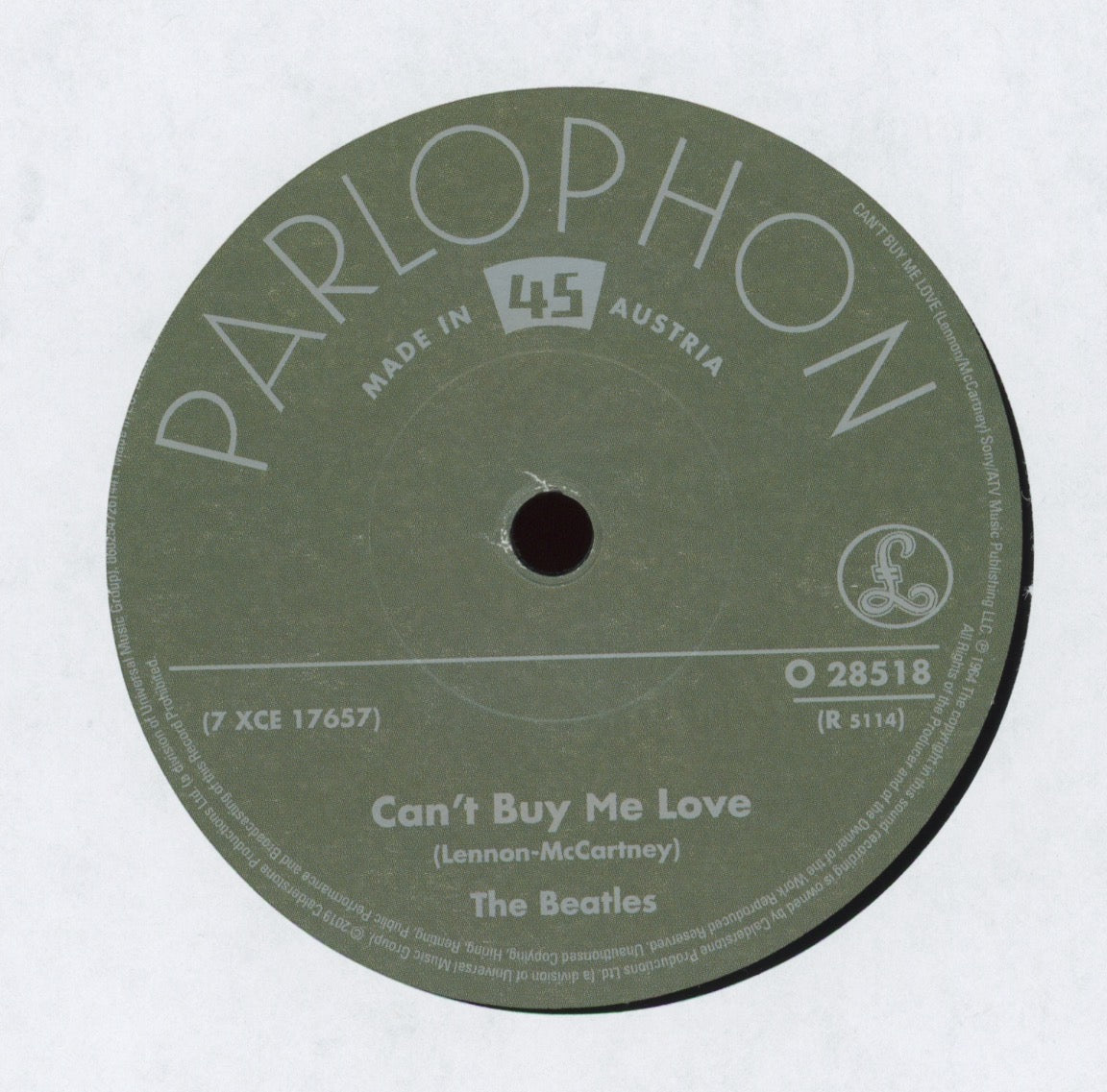 The Beatles - Can't Buy Me Love / You Can't Do That on Parlophon 7" Reissue With Picture Cover