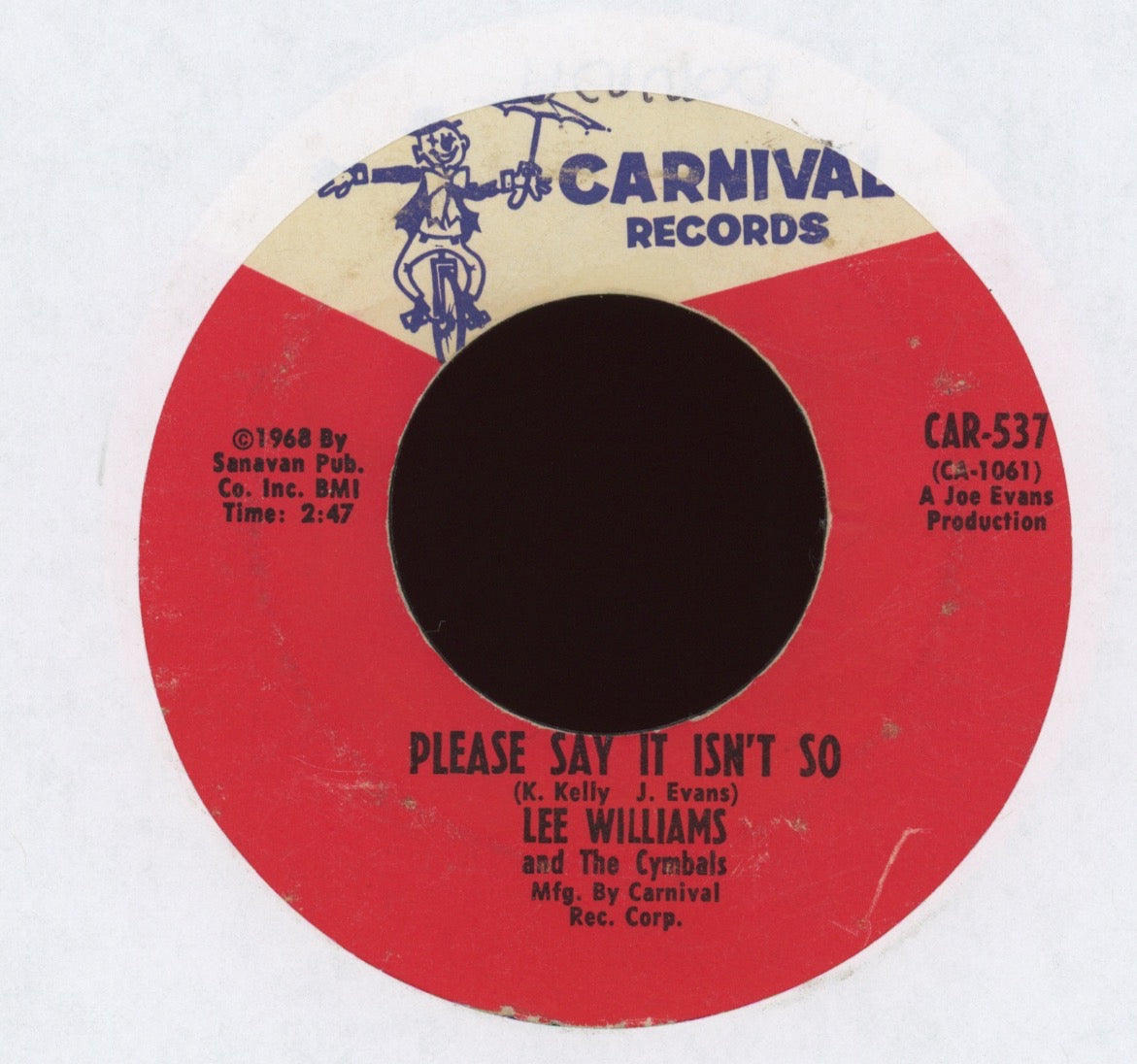 Lee Williams And The Cymbals - It's Everything About You (That I Love) on Carnival Northern Soul 45