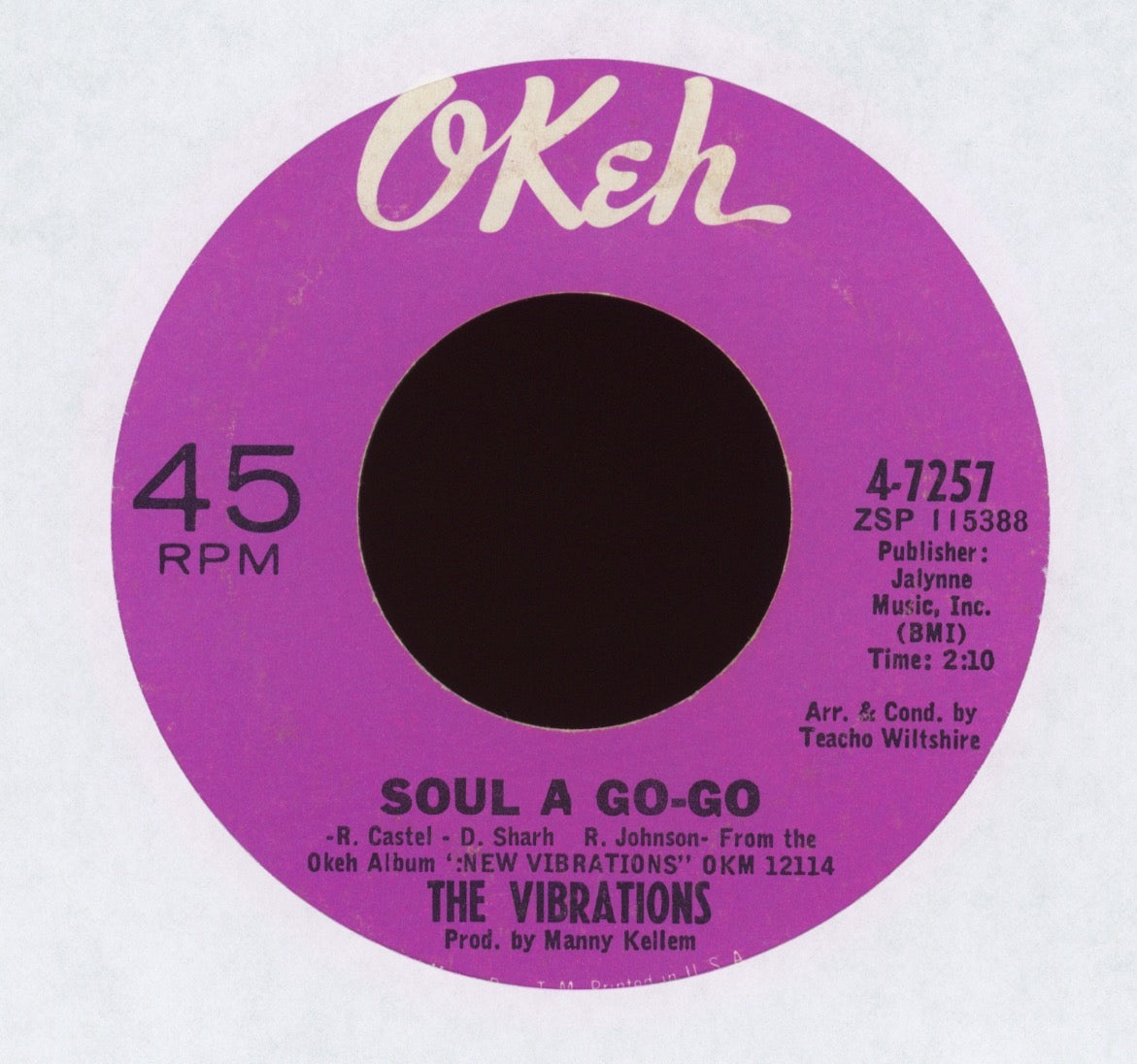 The Vibrations - Soul A Go-Go on Okeh Northern Soul 45