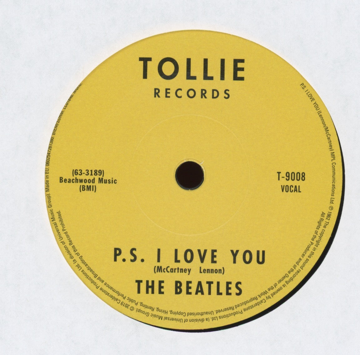 The Beatles - Love Me Do / P. S. I Love You on Tollie 7" Reissue With Picture Cover