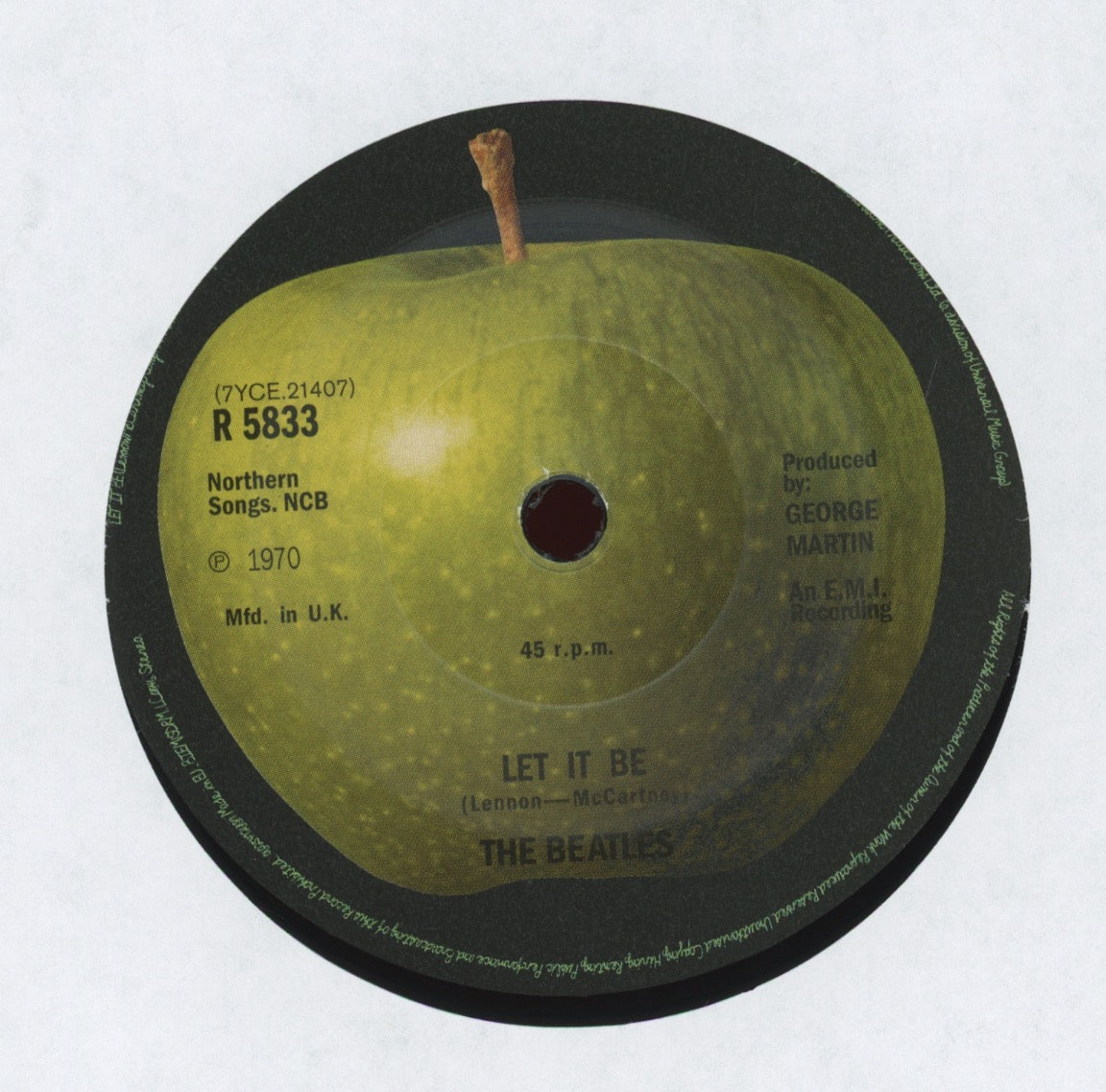 The Beatles - Let It Be / You Know My Name on Apple 7" Reissue With Picture Cover
