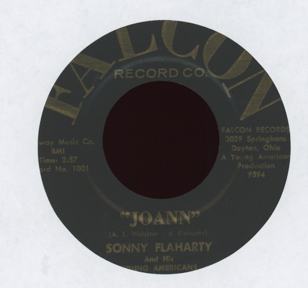Sonny Flaharty And His Young Americans - Hurricane on Falcon R&B Popcorn 45
