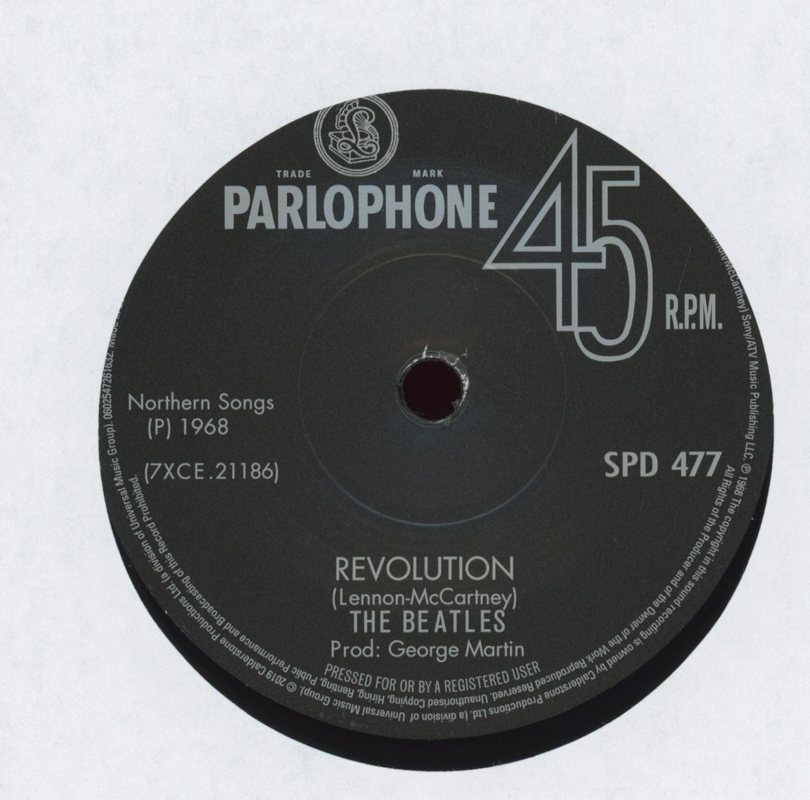 The Beatles - Revolution / Hey Jude on Parlophone 7" Reissue With Picture Cover