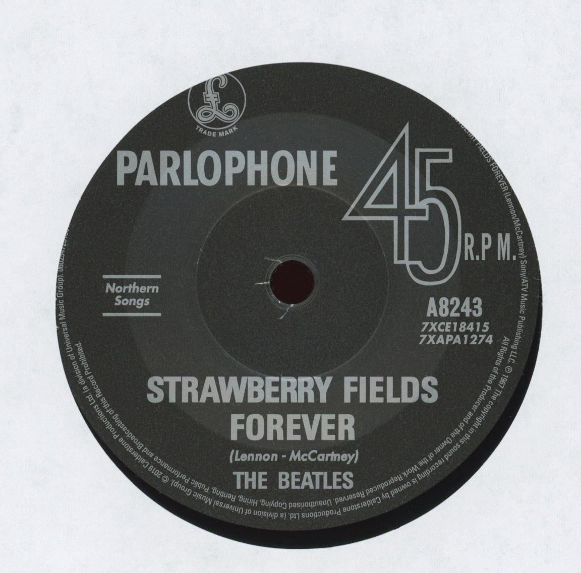 The Beatles - Strawberry Fields Forever / Penny Lane on Parlophone 7" Reissue With Picture Cover