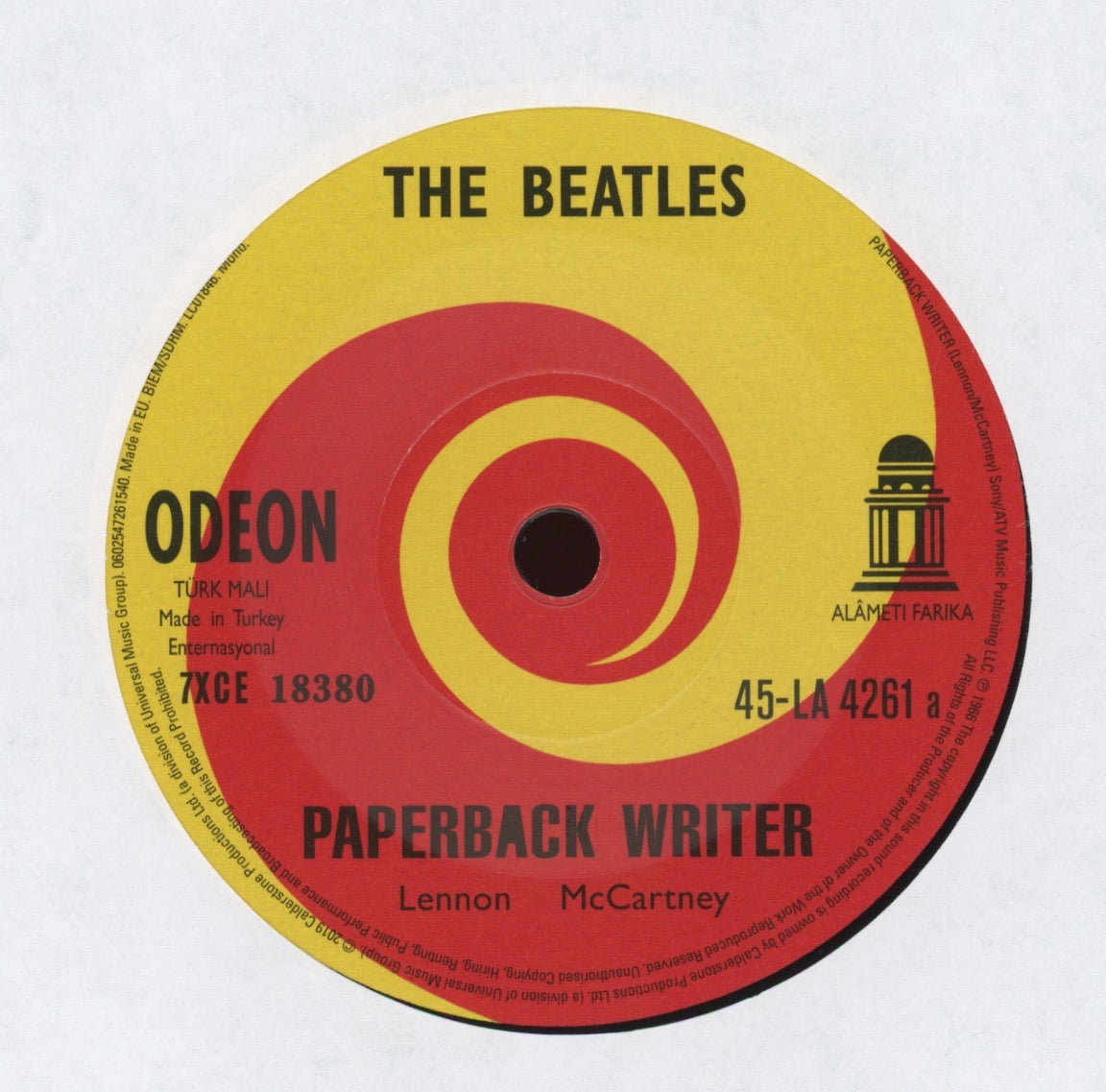 The Beatles - Paperback Writer / Rain on Odeon 7" Reissue With Picture Cover