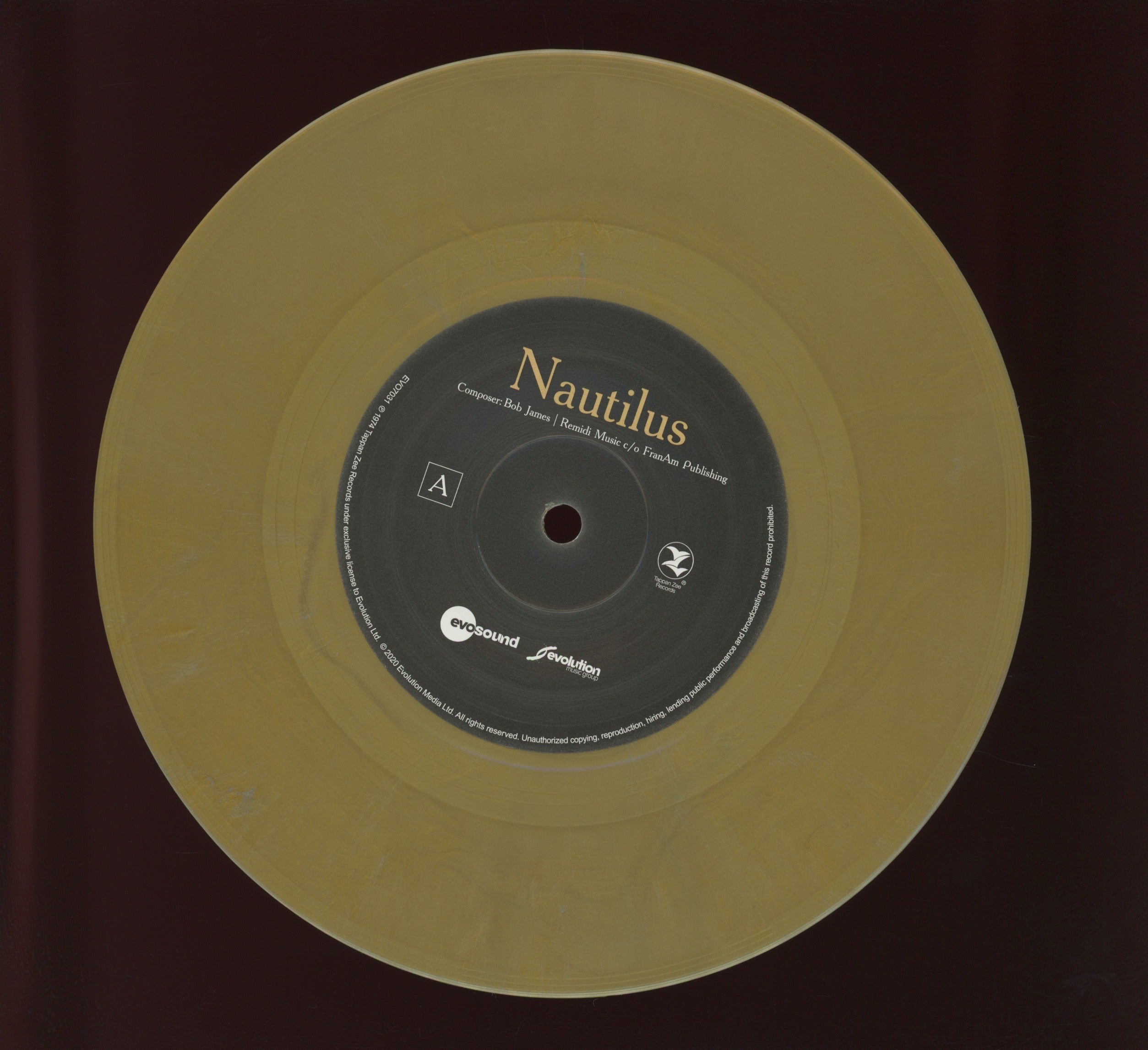 Bob James - Nautilus on Evosound Gold Vinyl 7" 45 RPM With Picture Sleeve