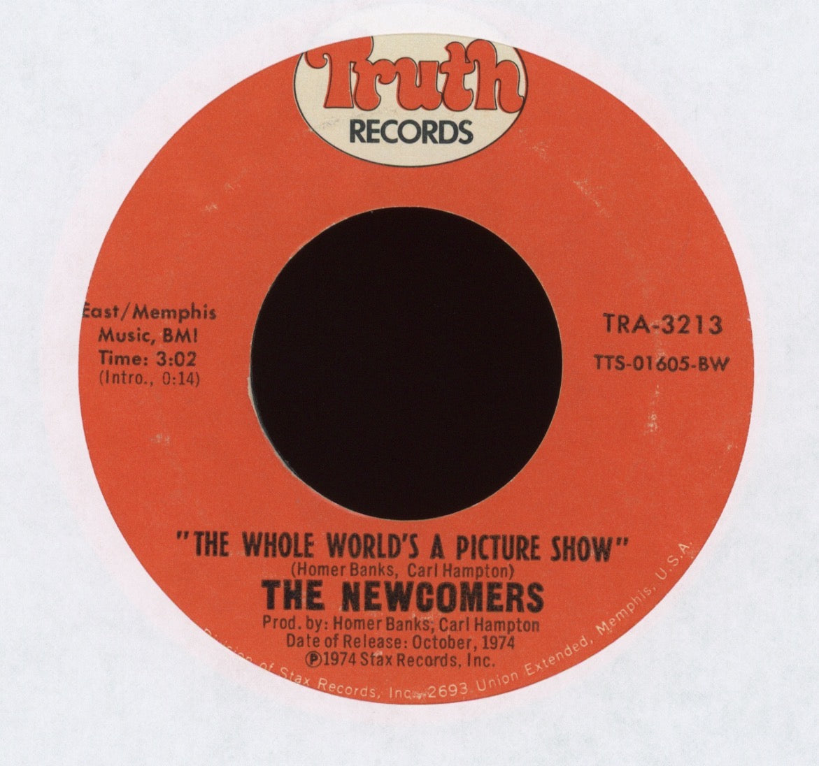 The Newcomers - The Whole World's A Picture Show on Truth 70's Soul 45