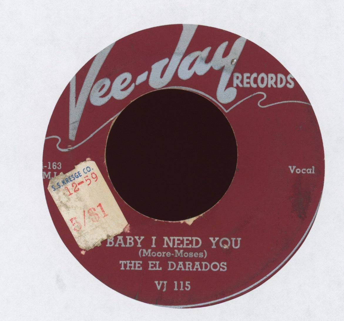 The El Dorados - My Loving Baby on Vee Jay El Dorados Rare Misprint
