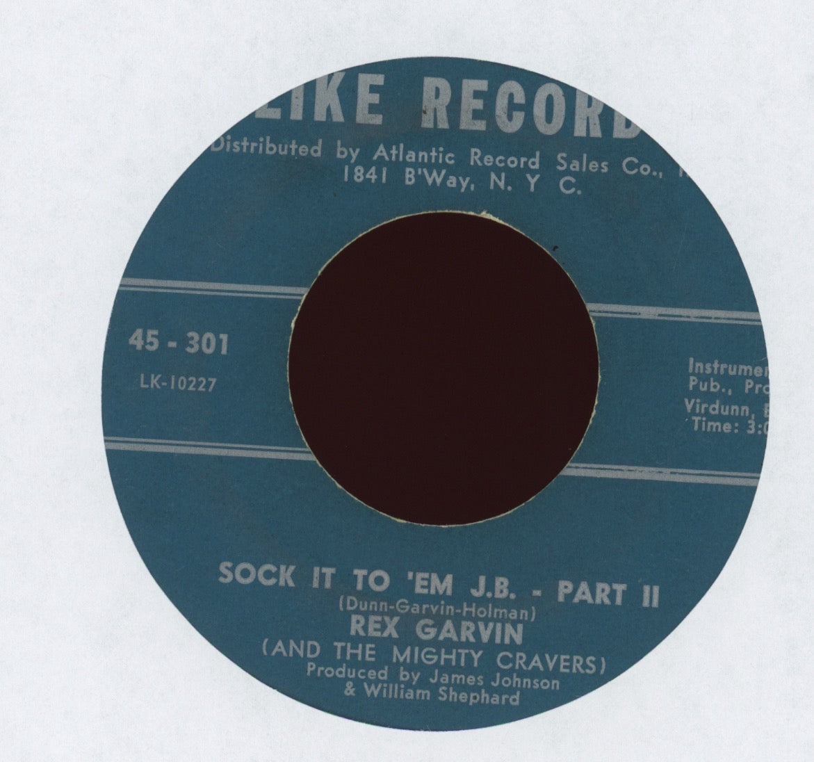 Rex Garvin & The Mighty Cravers - Sock It To 'Em J.B. on Like Northern Soul 45