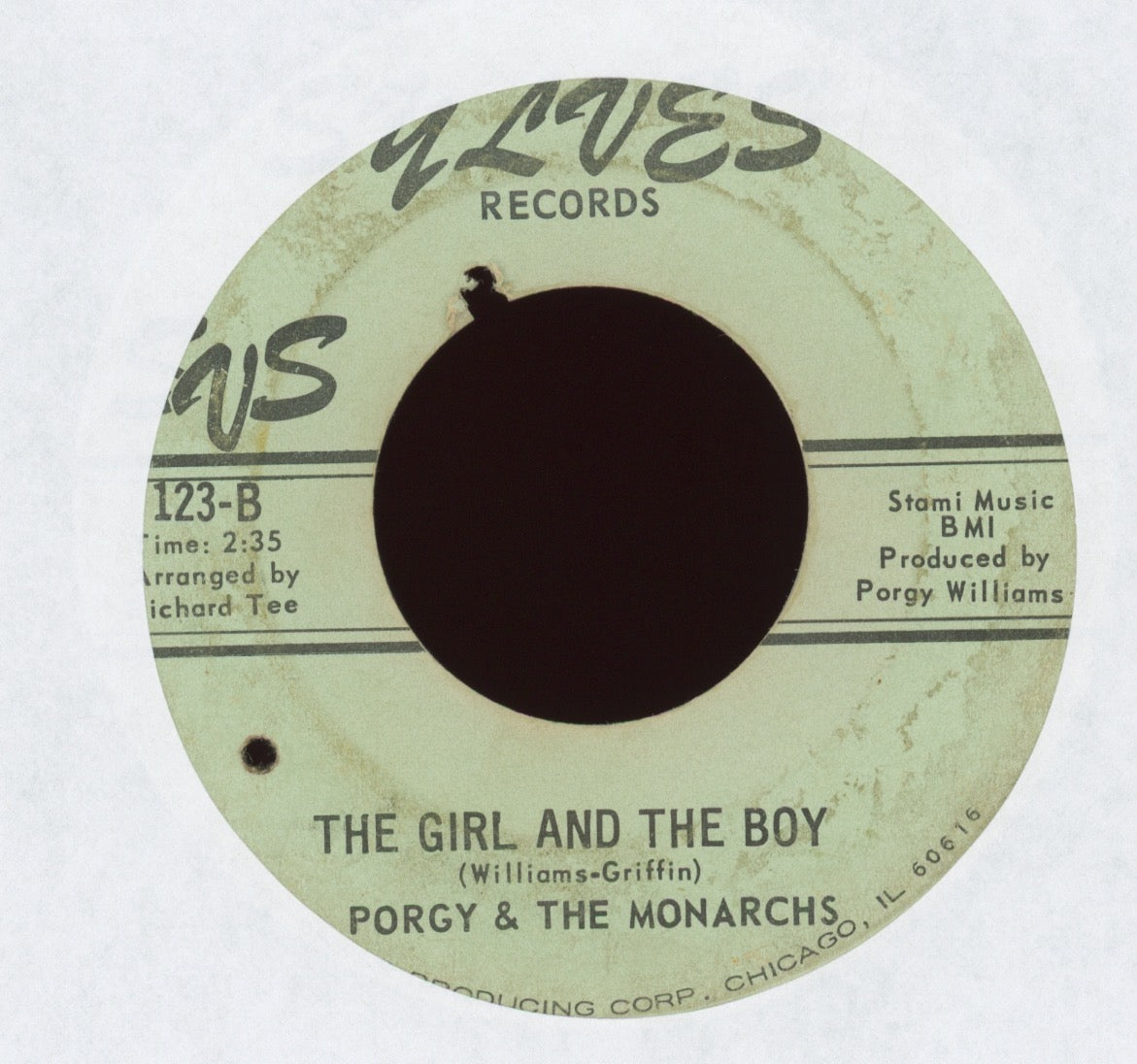 Porgy & The Monarchs - That's My Girl on Sylves Northern Soul 45