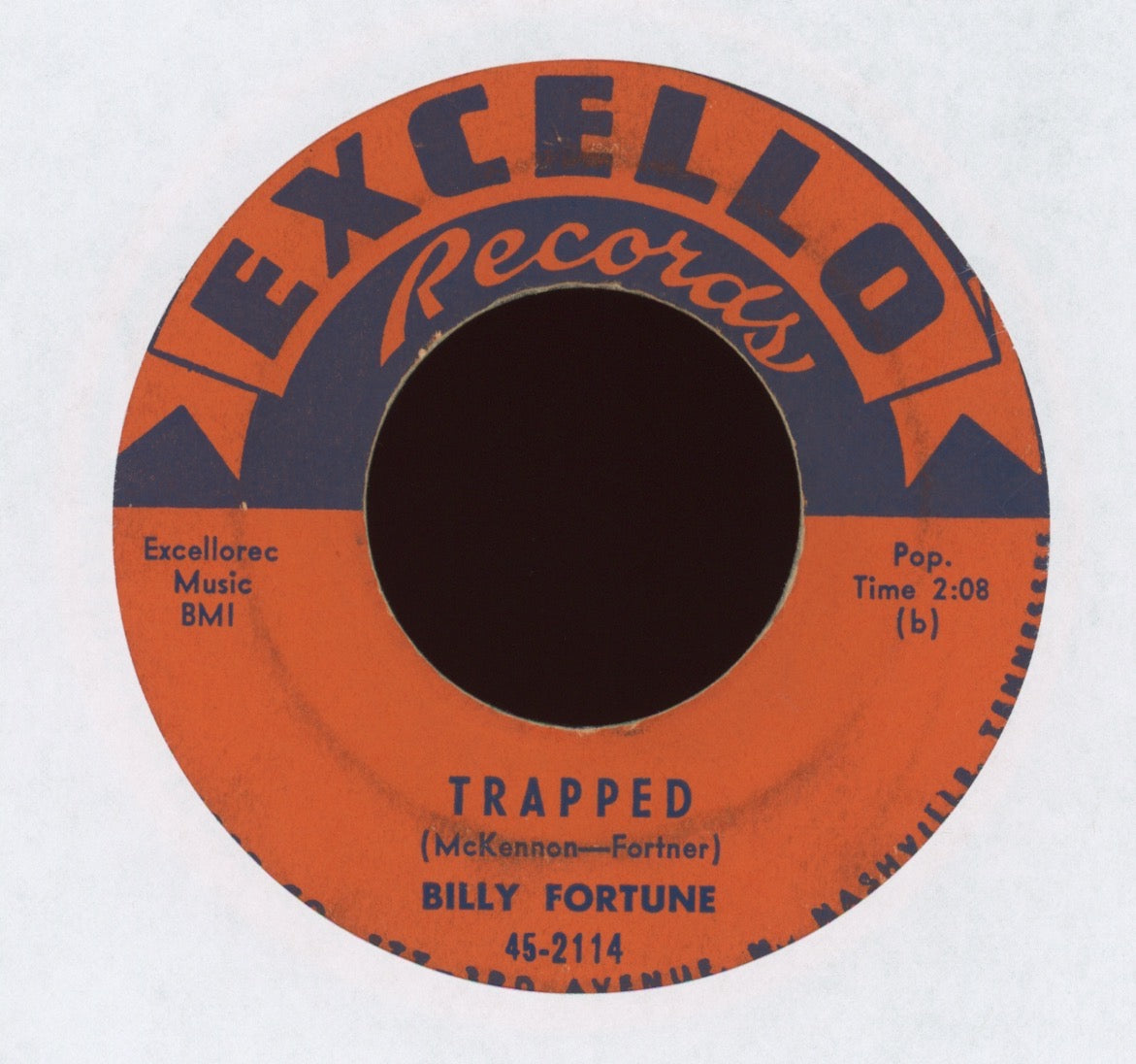 Billy Fortune - Trapped on Excello Rockabilly 45