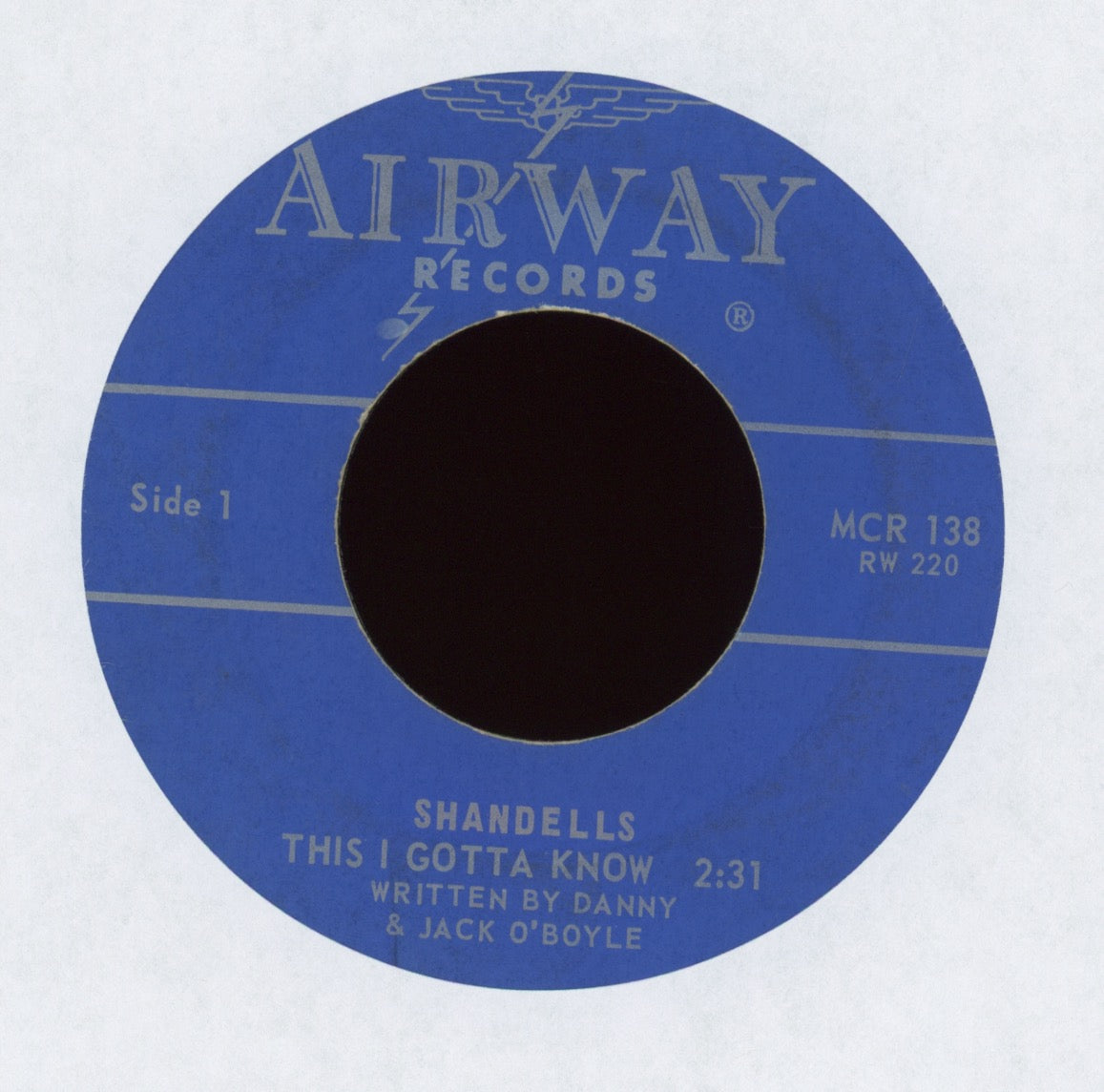 Shandells - This I Gotta Know on Airway Garage 45