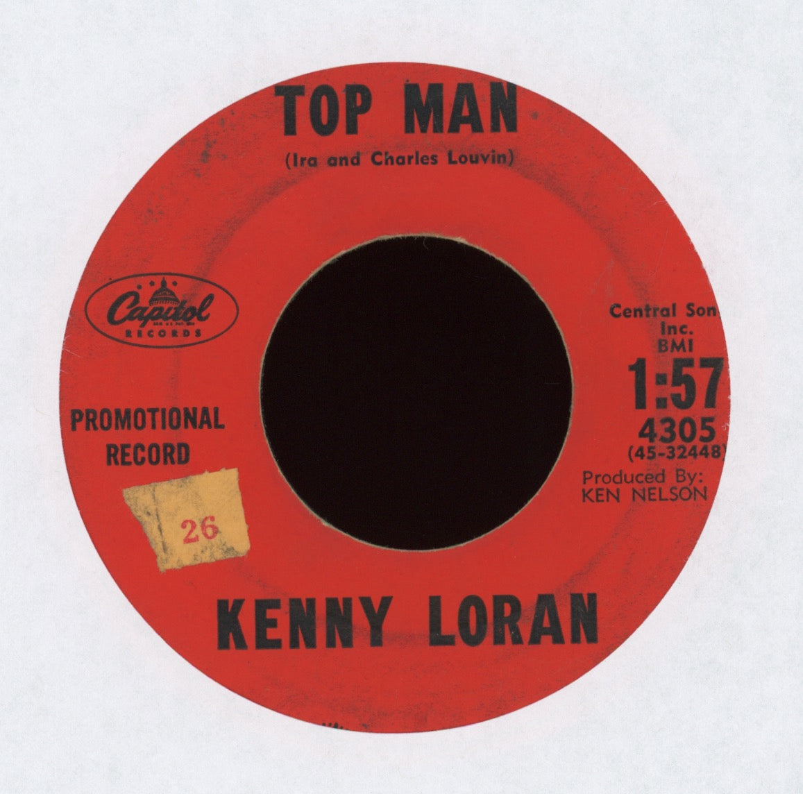 Kenny Loran - Top Man on Capitol Promo Rockabilly 45