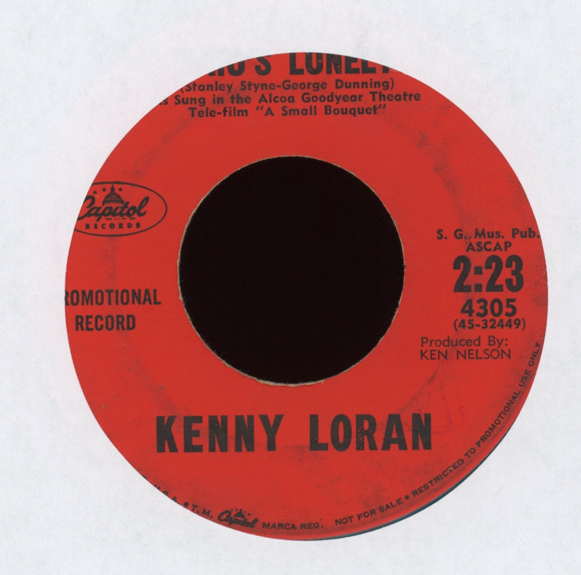 Kenny Loran - Top Man on Capitol Promo Rockabilly 45