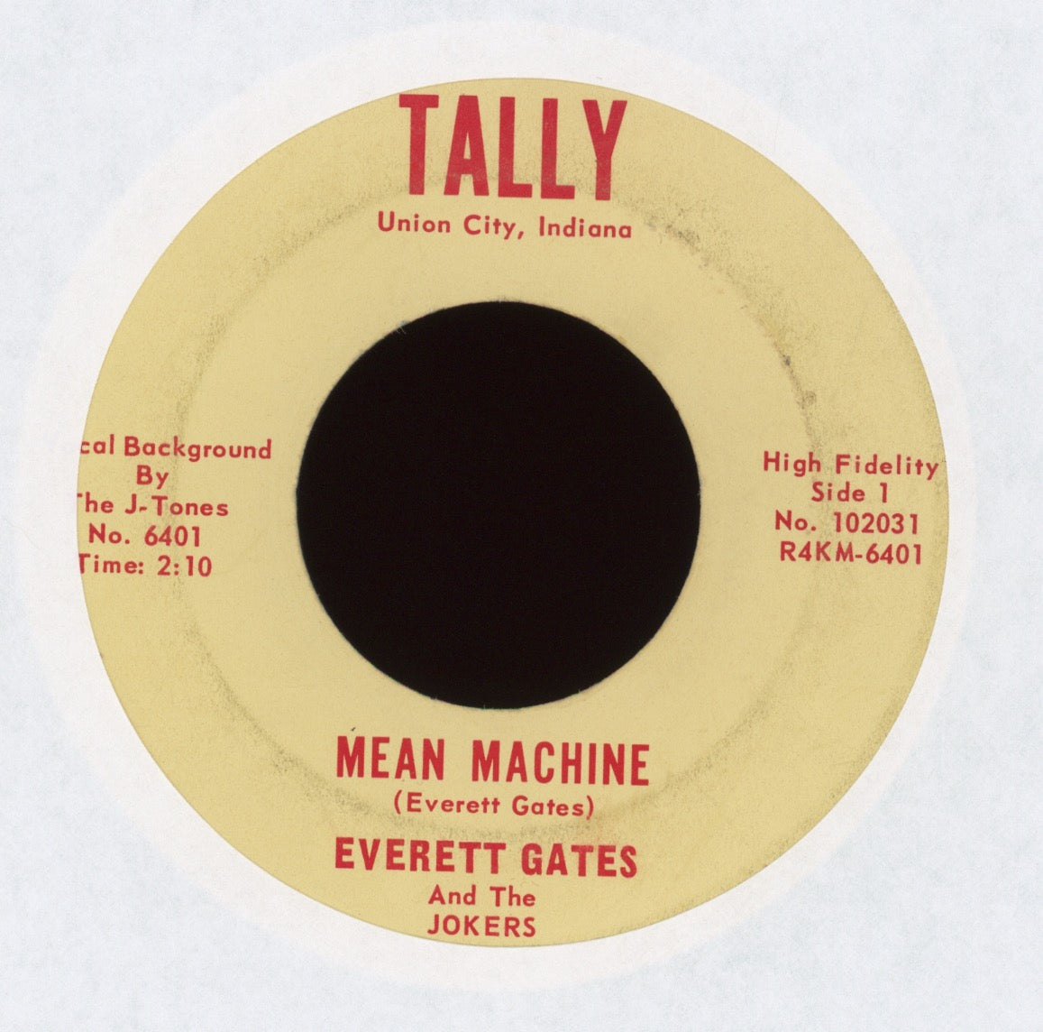 Everett Gates & The Jokers - Mean Machine on Tally Hot Rod Surf 45