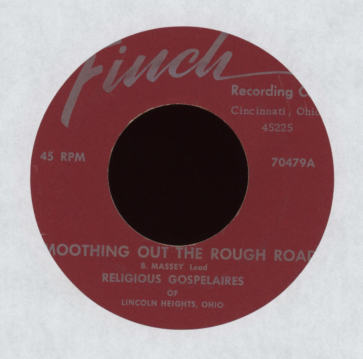 The Religious Gospelaires - Smoothing Out the Rough Road on Finch Gospel Rocker 45