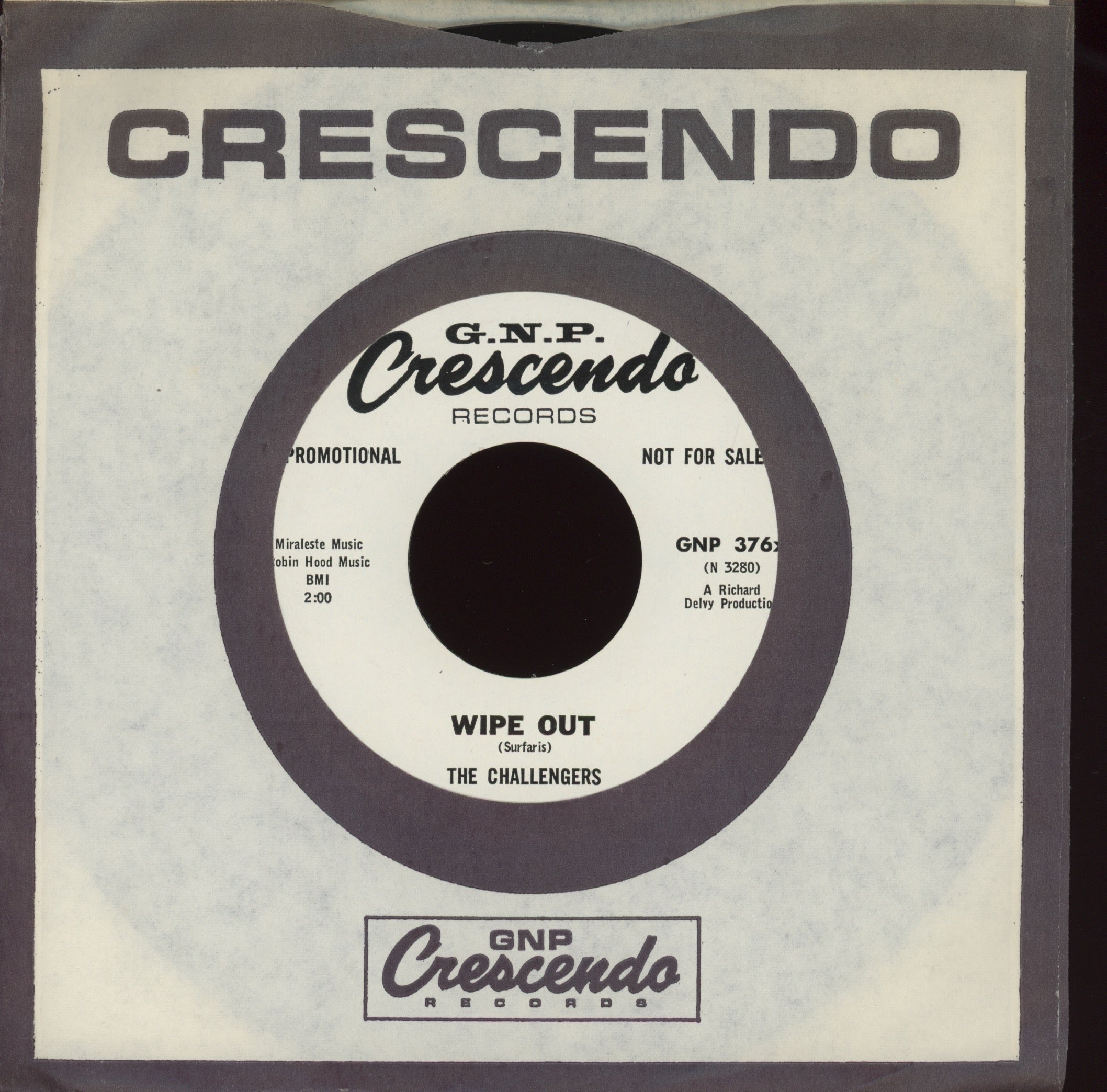 The Challengers - Wipe Out on GNP Crescendo Promo Surf 45