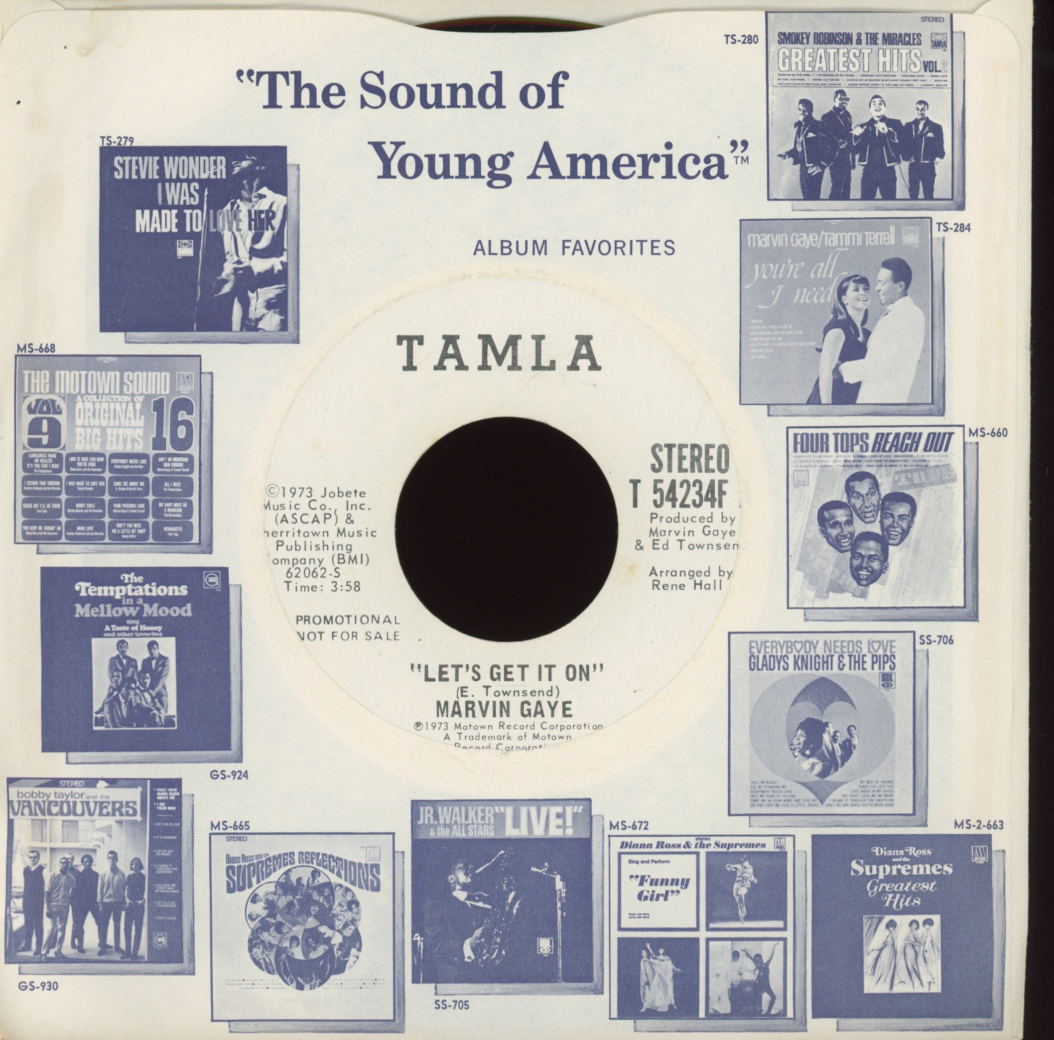 Marvin Gaye - Let's Get It On on Tamla Promo Soul 45