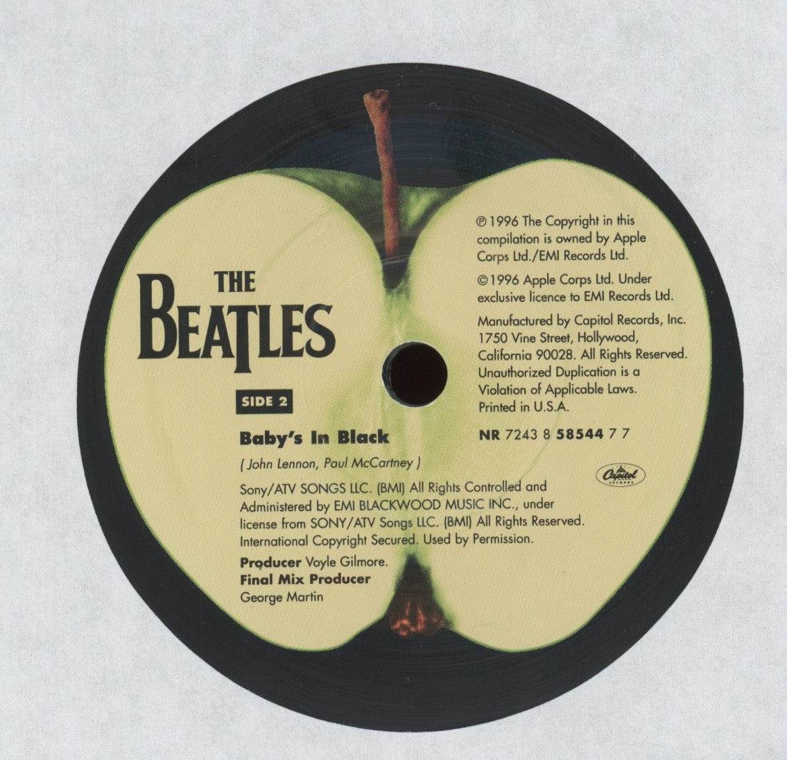 The Beatles - Real Love on Apple 45 With Picture Sleeve