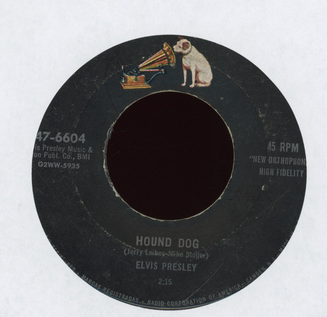 Elvis Presley - Don't Be Cruel / Hound Dog on RCA 1st Press 45 With Picture Sleeve