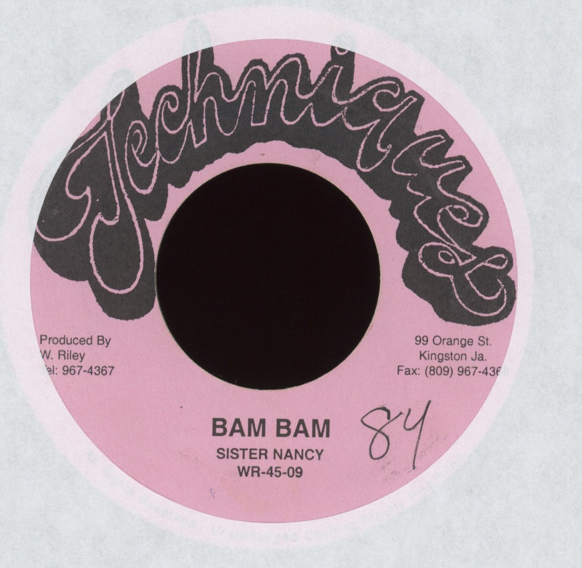 Sister Nancy - Bam Bam on Techniques Reissue Reggae 45