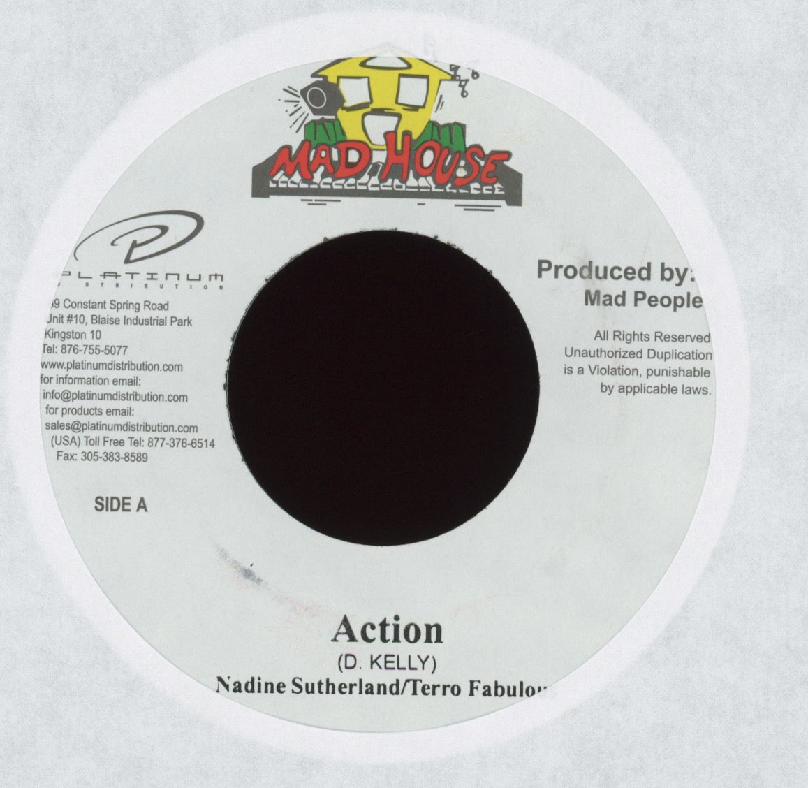 Nadine Sutherland - Action on Mad House Reissue Reggae 45