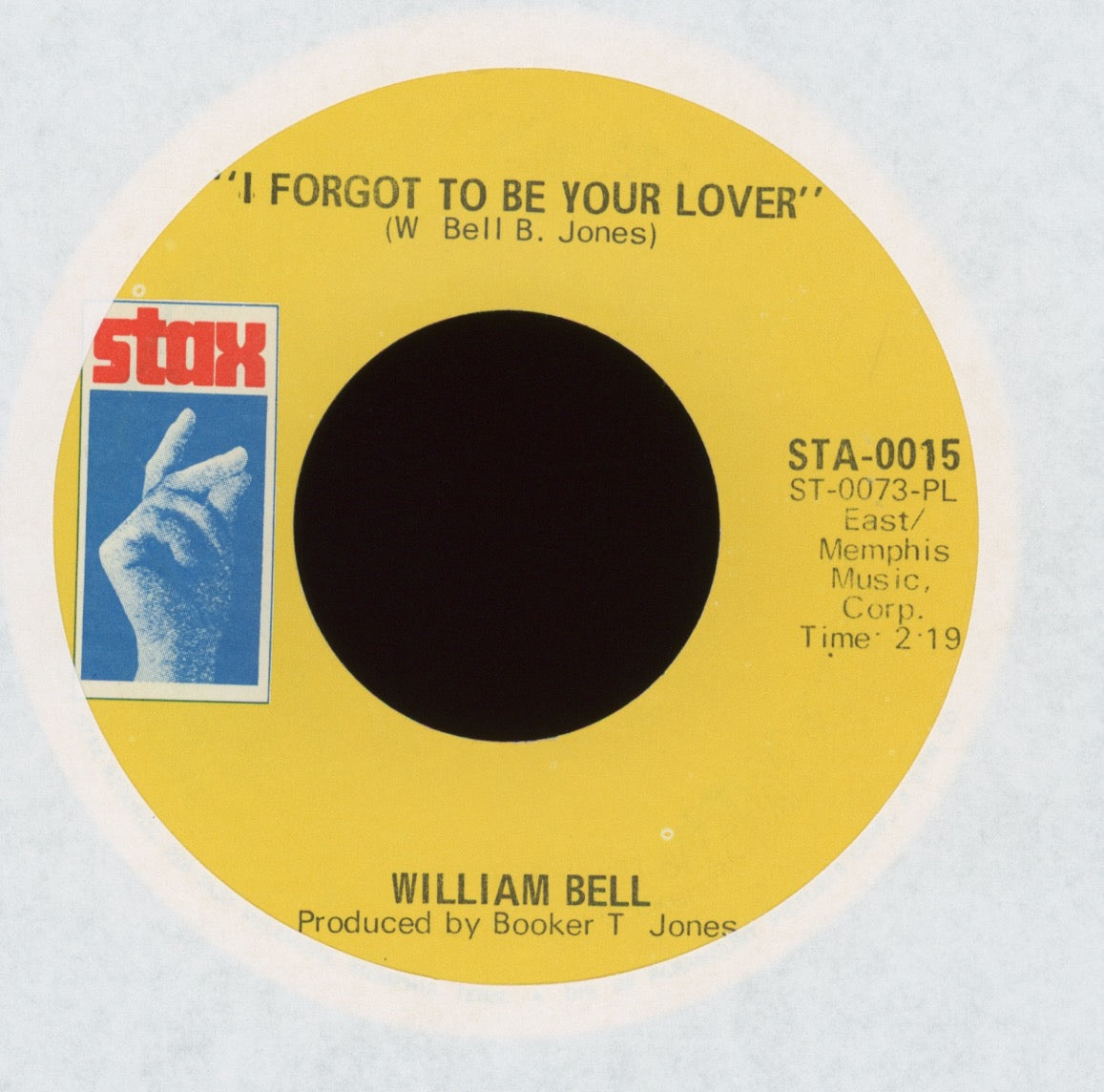 William Bell - I Forgot To Be Your Lover on Stax Soul 45 Samples