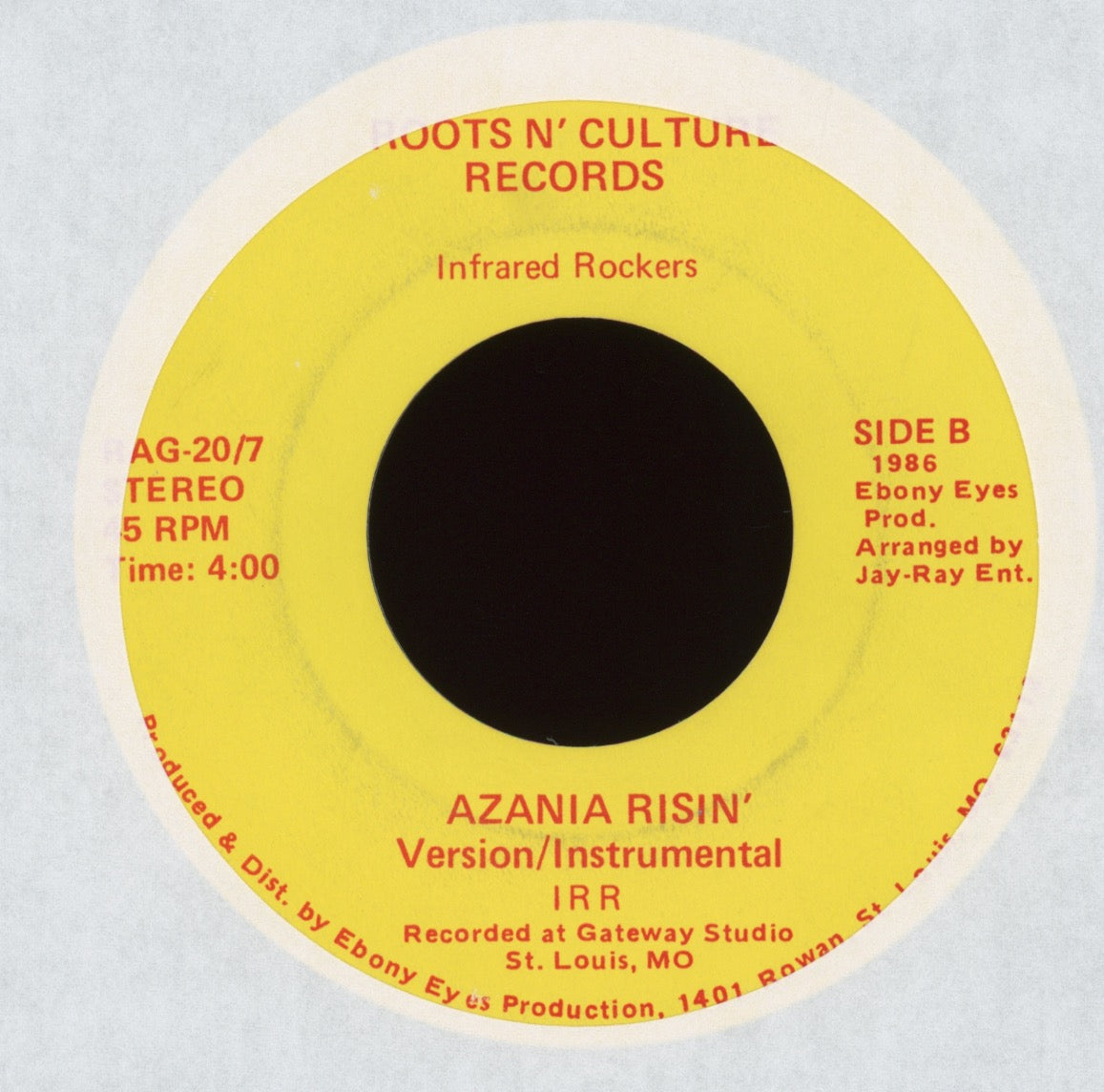 Infrared Rockers - Azania Risin’ on Roots N' Culture Reggae 45