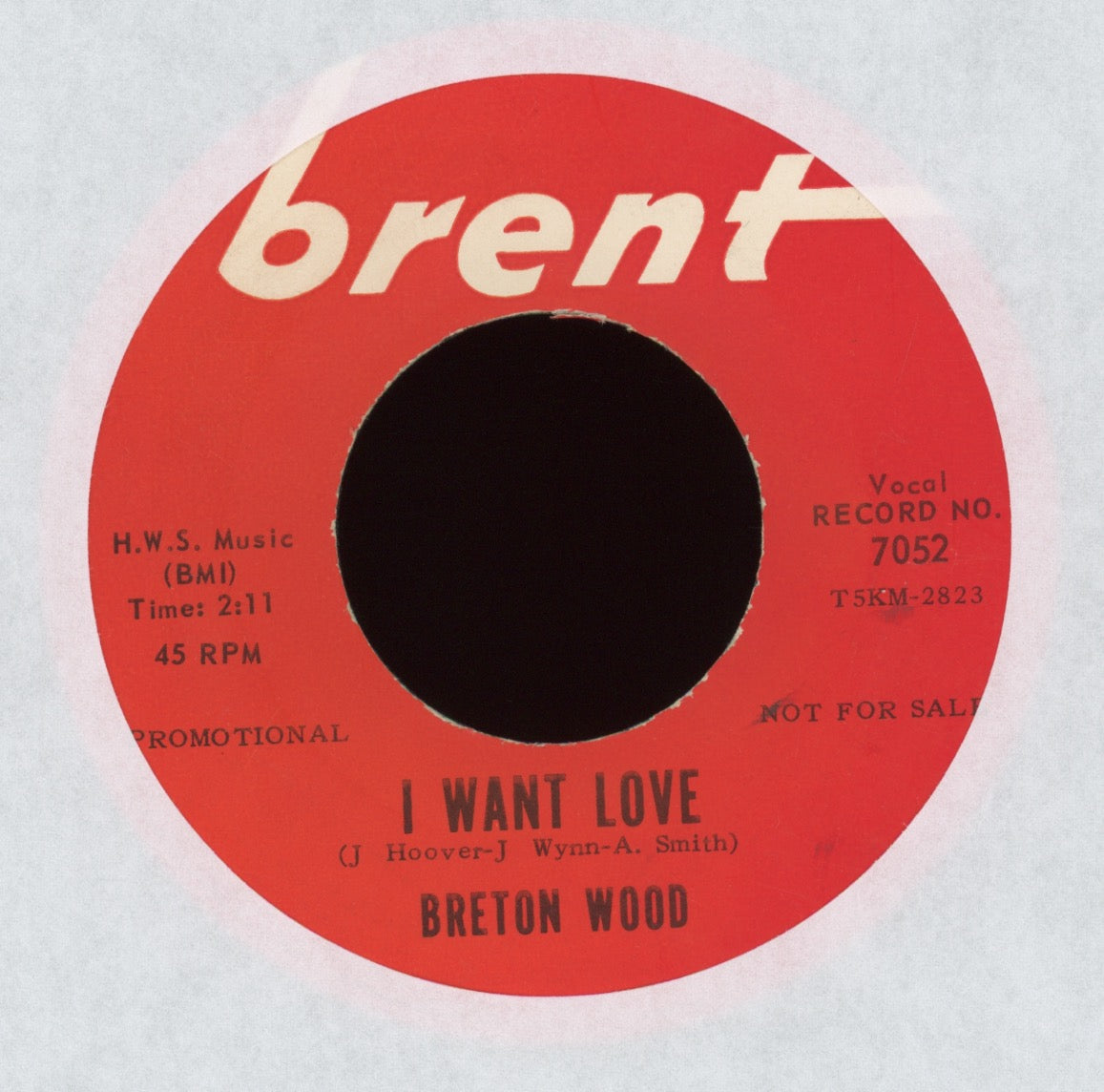 Brenton Wood - I Want Love on Brent Promo Sweet Soul 45