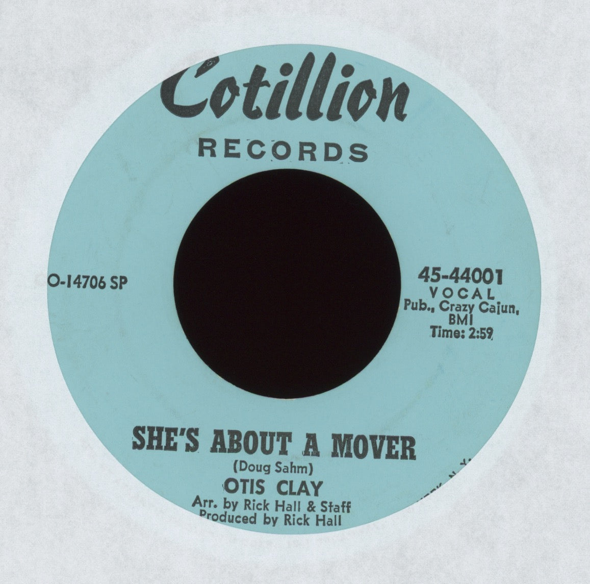 Otis Clay - She's About A Mover on Cotillion R&B 45