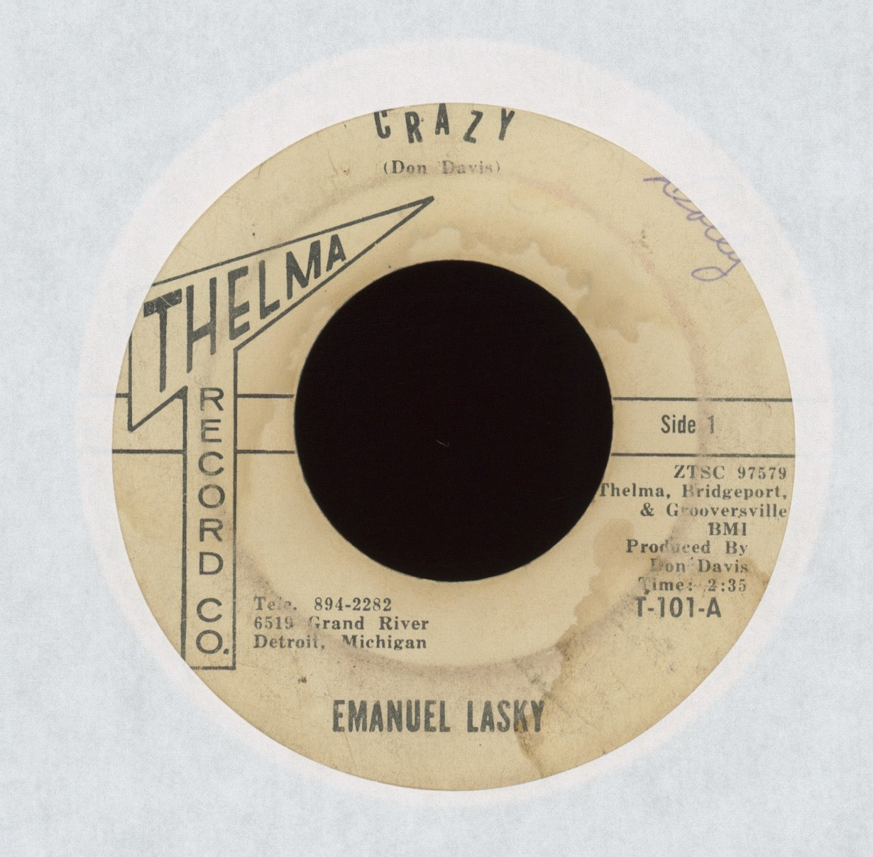 Emanuel Laskey - Welfare Cheese on Thelma R&B 45