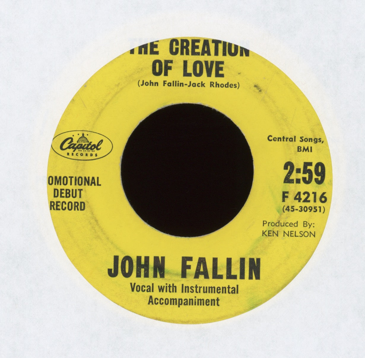Johnny Fallin - Party Kiss on Capitol Promo Rockabilly 45