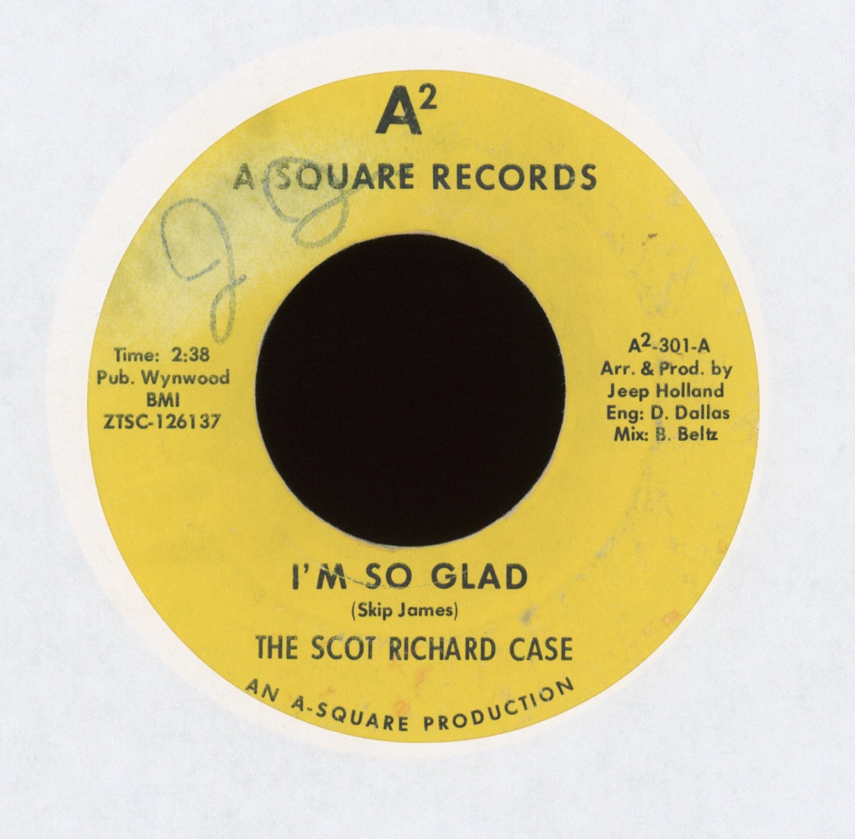 The Scot Richard Case - I'm So Glad on A Square Garage 45