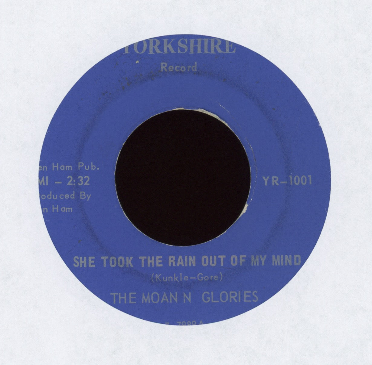 The Moanin' Glories - She Took The Rain Out Of My Mind on Yorkshire Garage 45