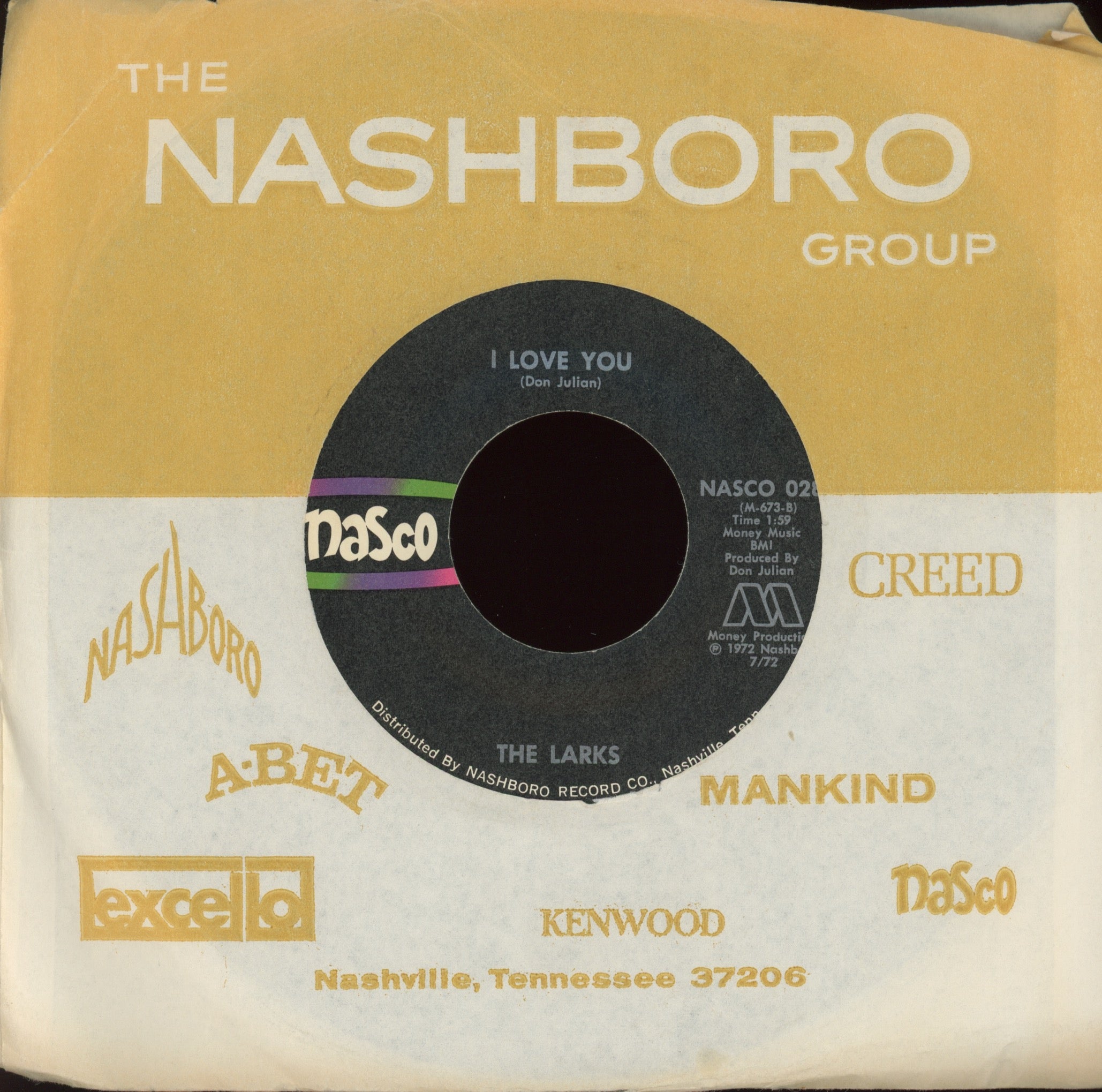 The Larks - I Want You (Back) on Nasco Sweet Soul 45