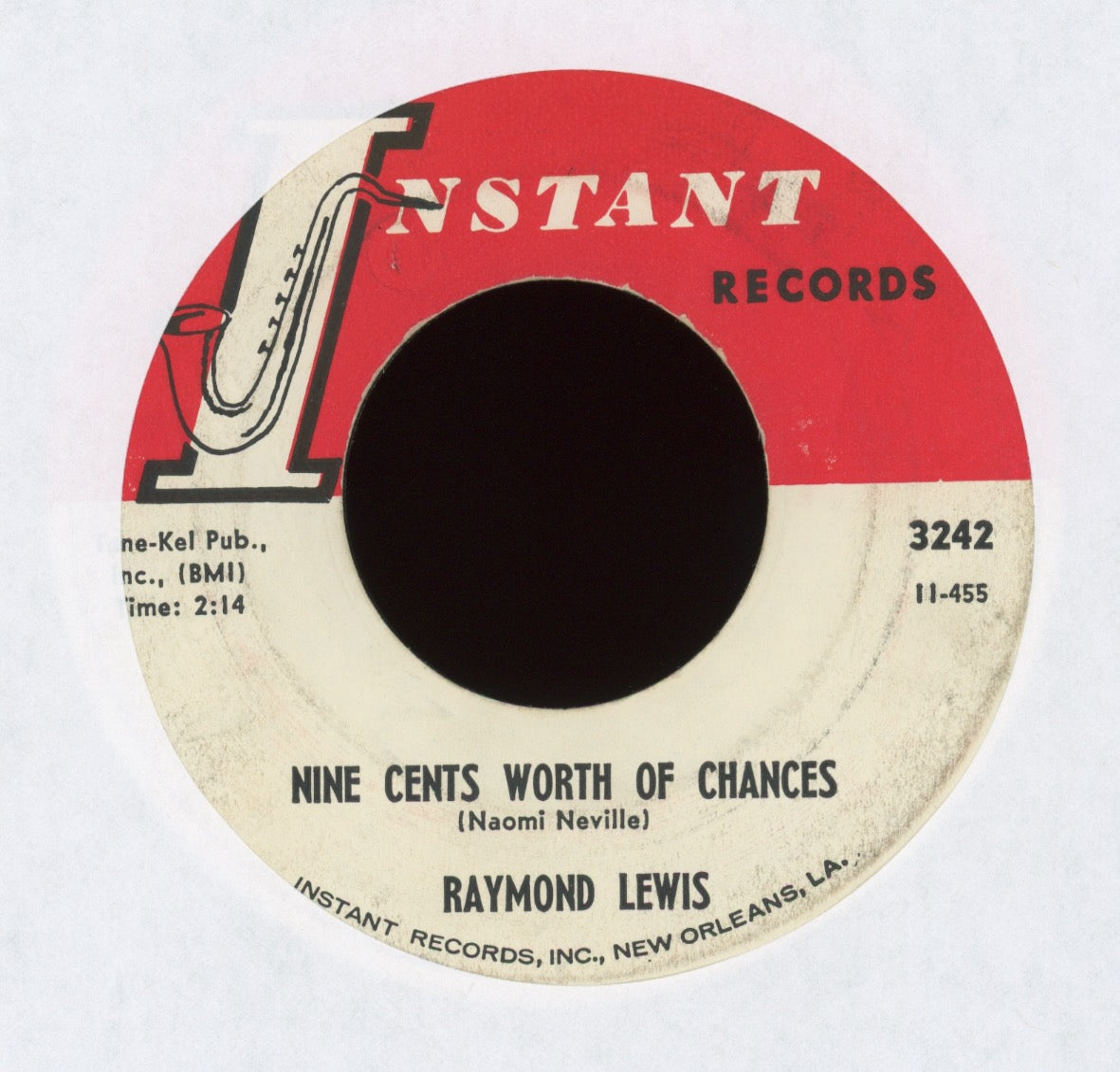 Raymond Lewis - I'm Gonna Put Some Hurt On You on Instant R&B 45