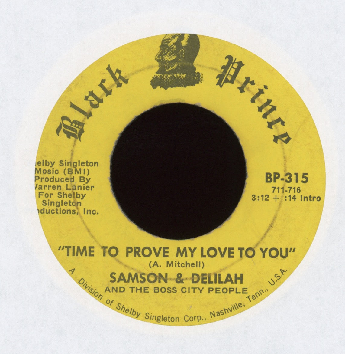 Samson & Delilah - There's A D.J. In Your Town on Black Prince Funk 45