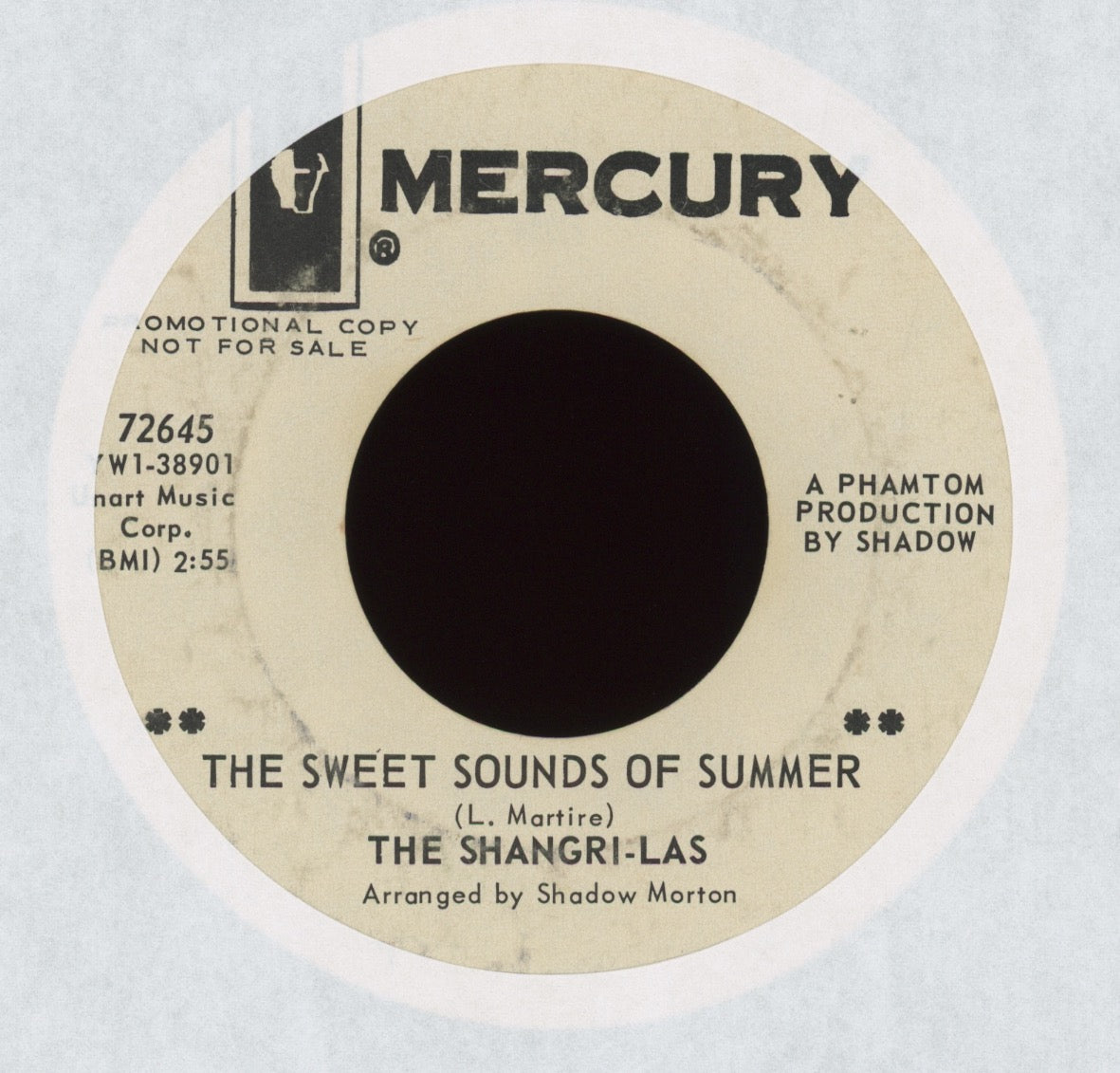 The Shangri-Las - The Sweet Sounds Of Summer on Mercury Promo Soul Girl Group 45