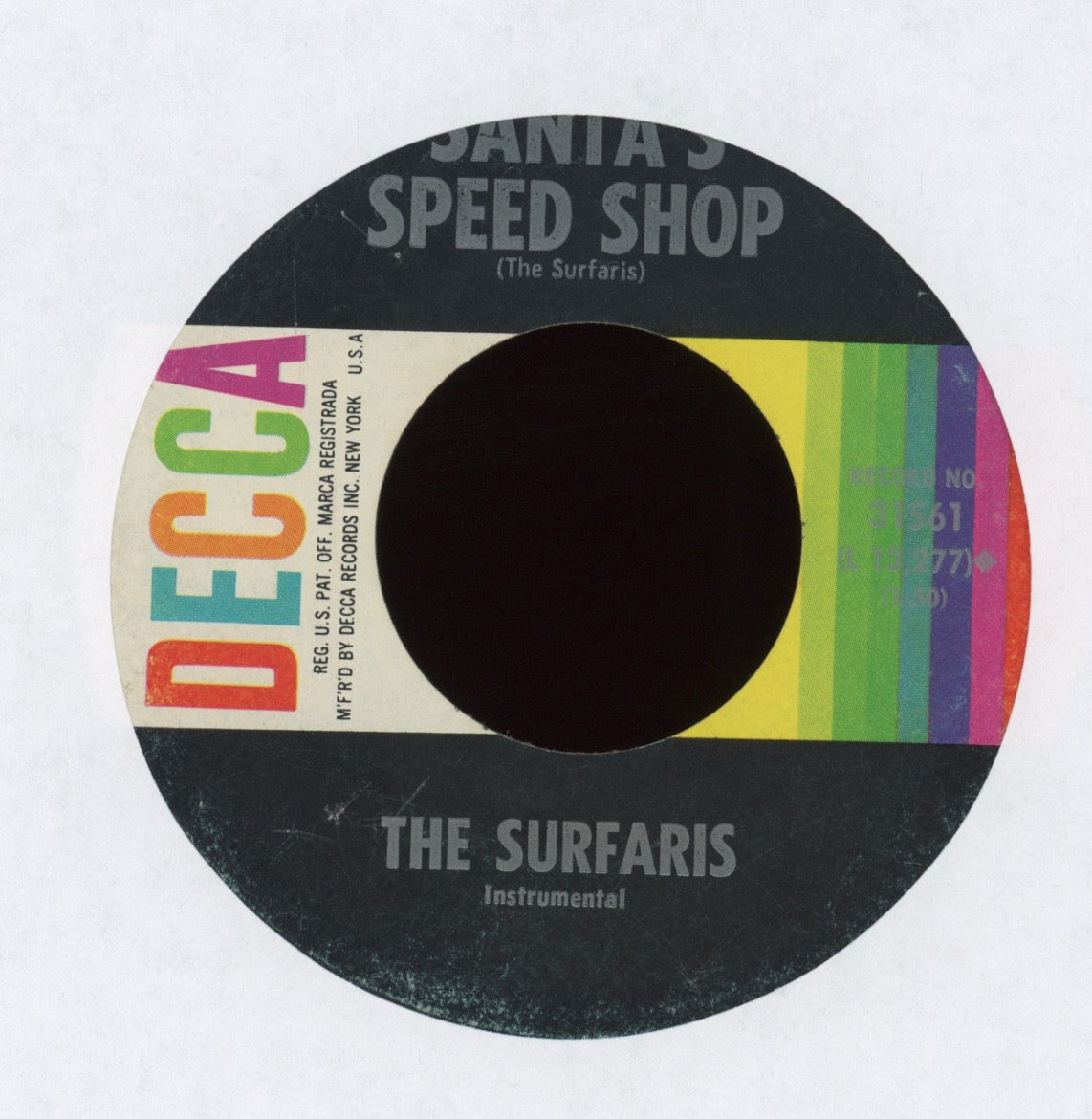 The Surfaris - A Surfer's Christmas List on Decca Surf 45