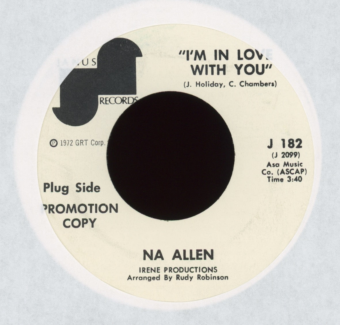 Na Allen - I'm My Own Man on Janus Promo Soul Funk 45
