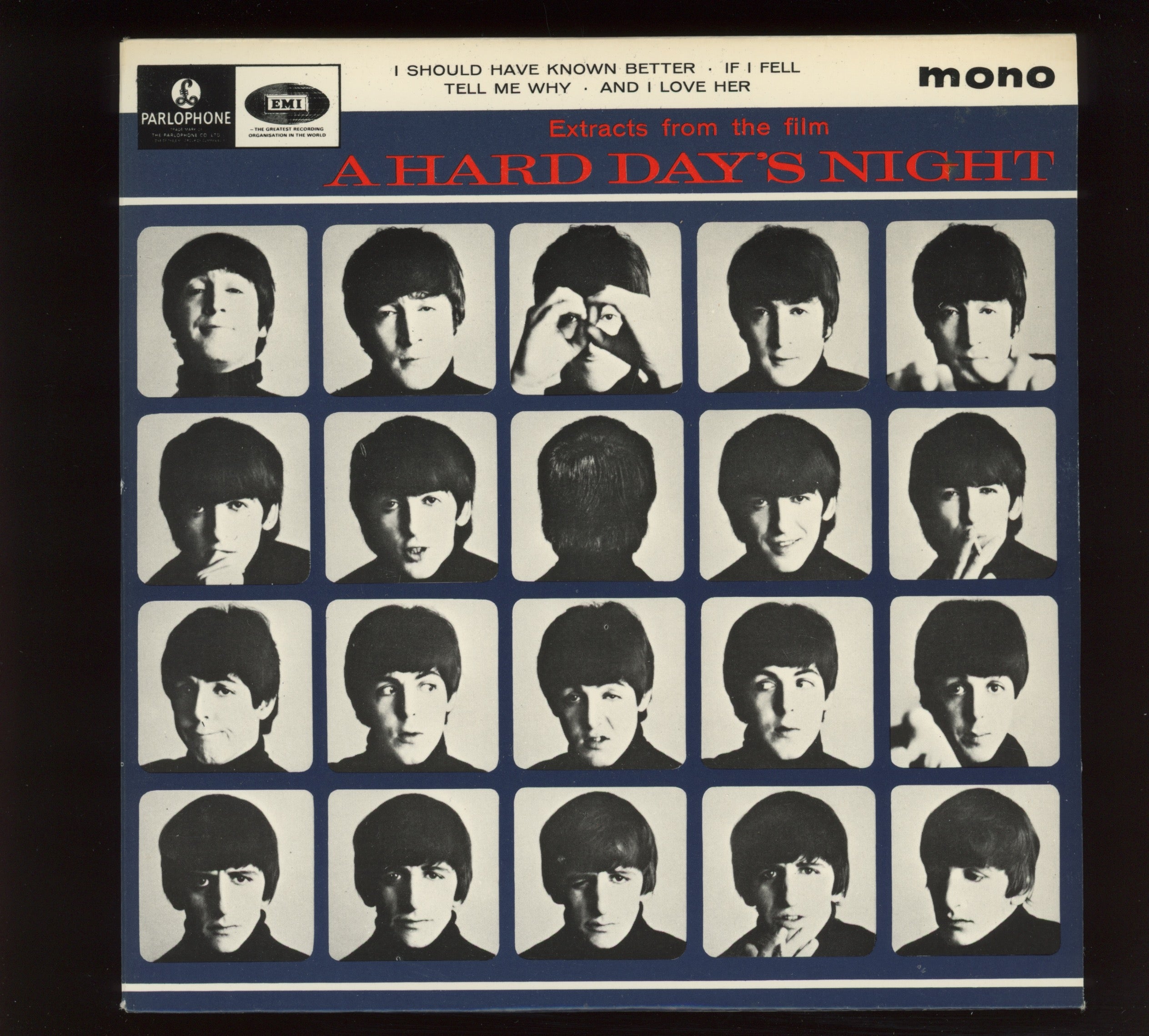 The Beatles - Extracts From The Film A Hard Day's Night on Parlophone U.K. 45 With Picture Sleeve Reissue