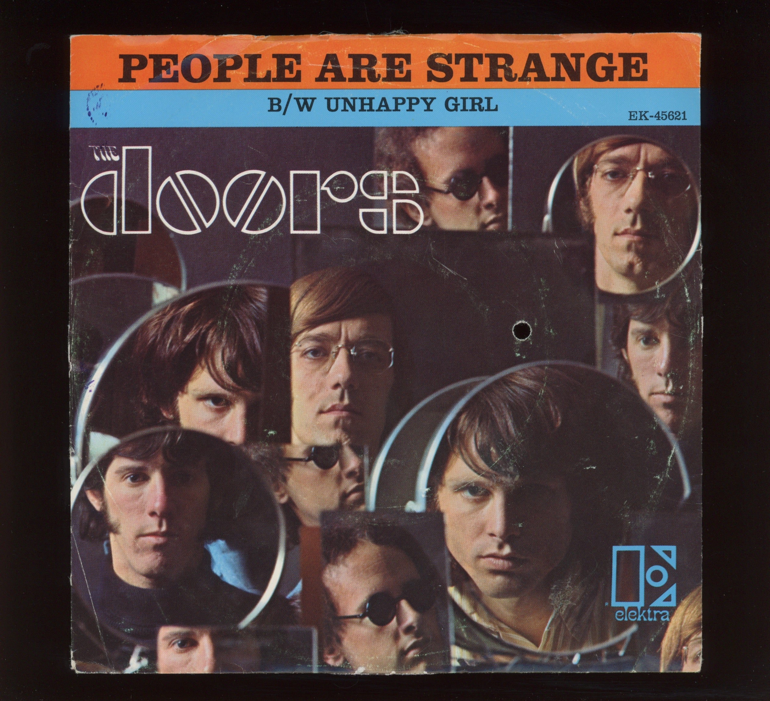 The Doors - People Are Strange on Elektra 45 With Picture Sleeve